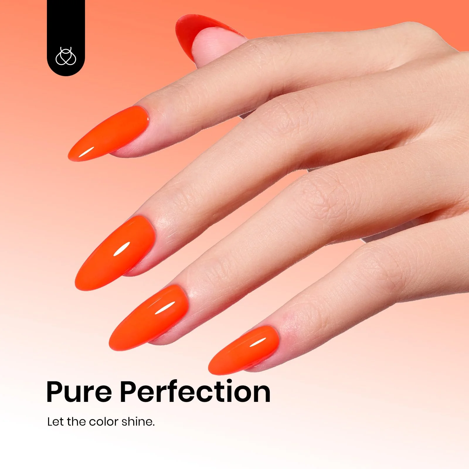 Bright Orange - Neon Sunset Halloween Neon Orange Gel Nail Polish - Image 3