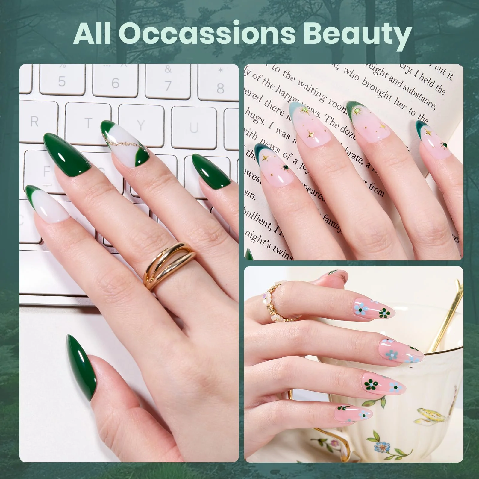 Beetles Gel Nail Polish Set - Stay Shining Forest Fog Shade Set - Image 5