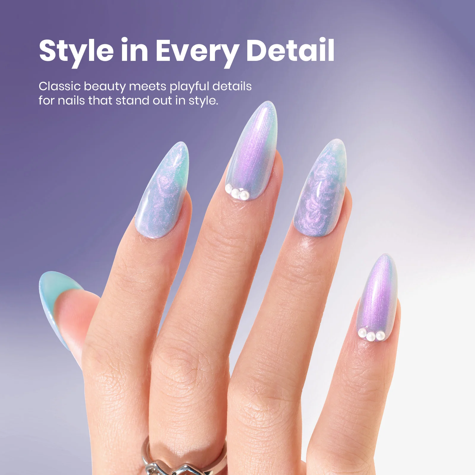 Beetles Stay Shining Gel Polish Lavender Nebula - 15ml of Dream Escape - Image 4