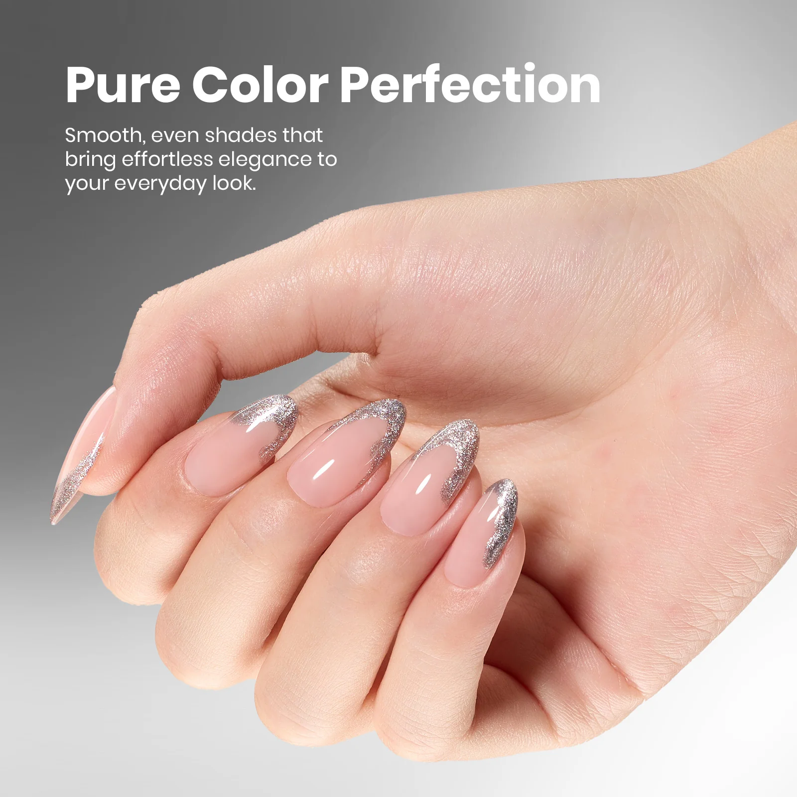 Beetles Stay Shining Gel Polish Silver Moonlight - 15ml of Night Serenity - Image 3