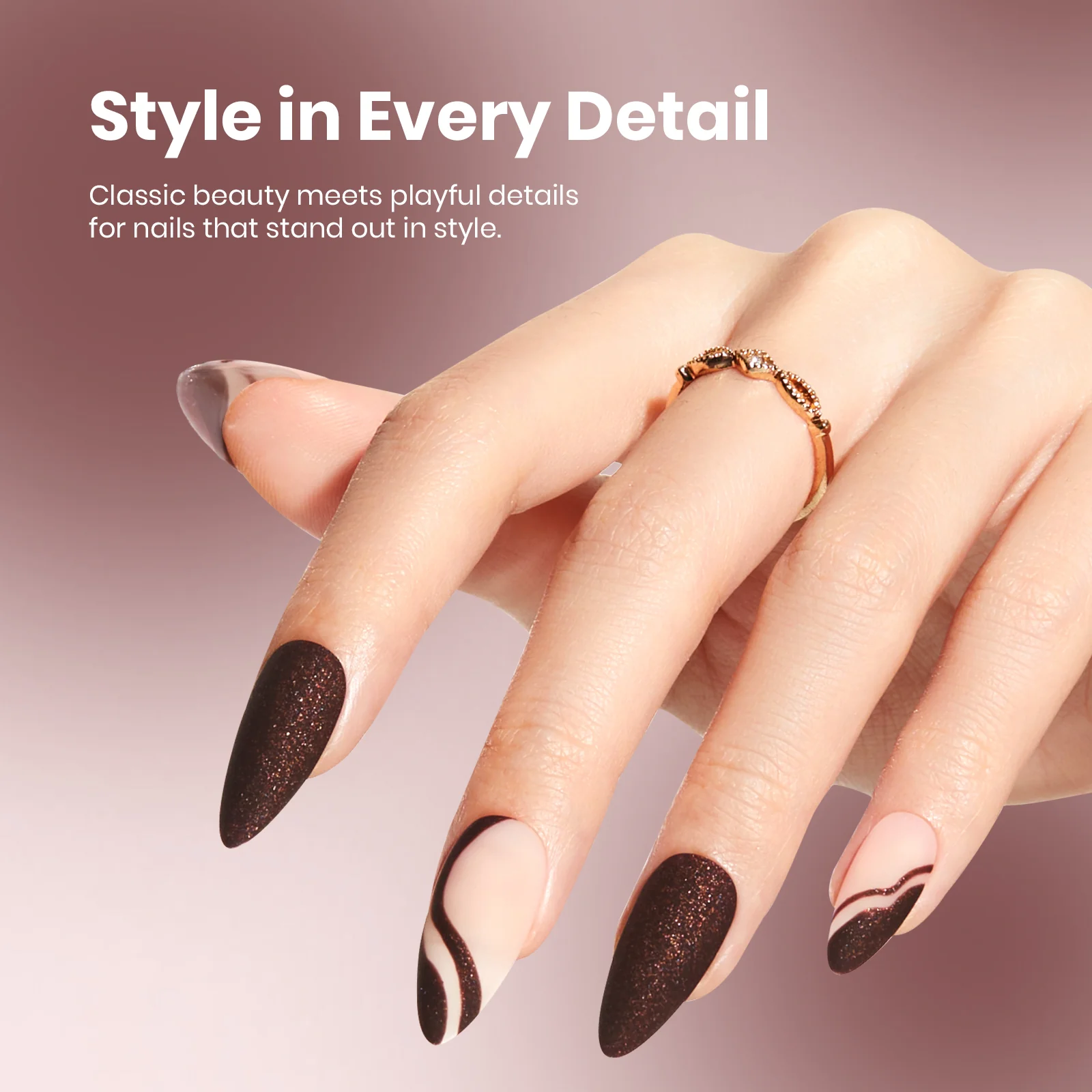 Beetles Stay Shining Gel Polish Hazelnut Brownie-15ml of Sweet Focus - Image 2