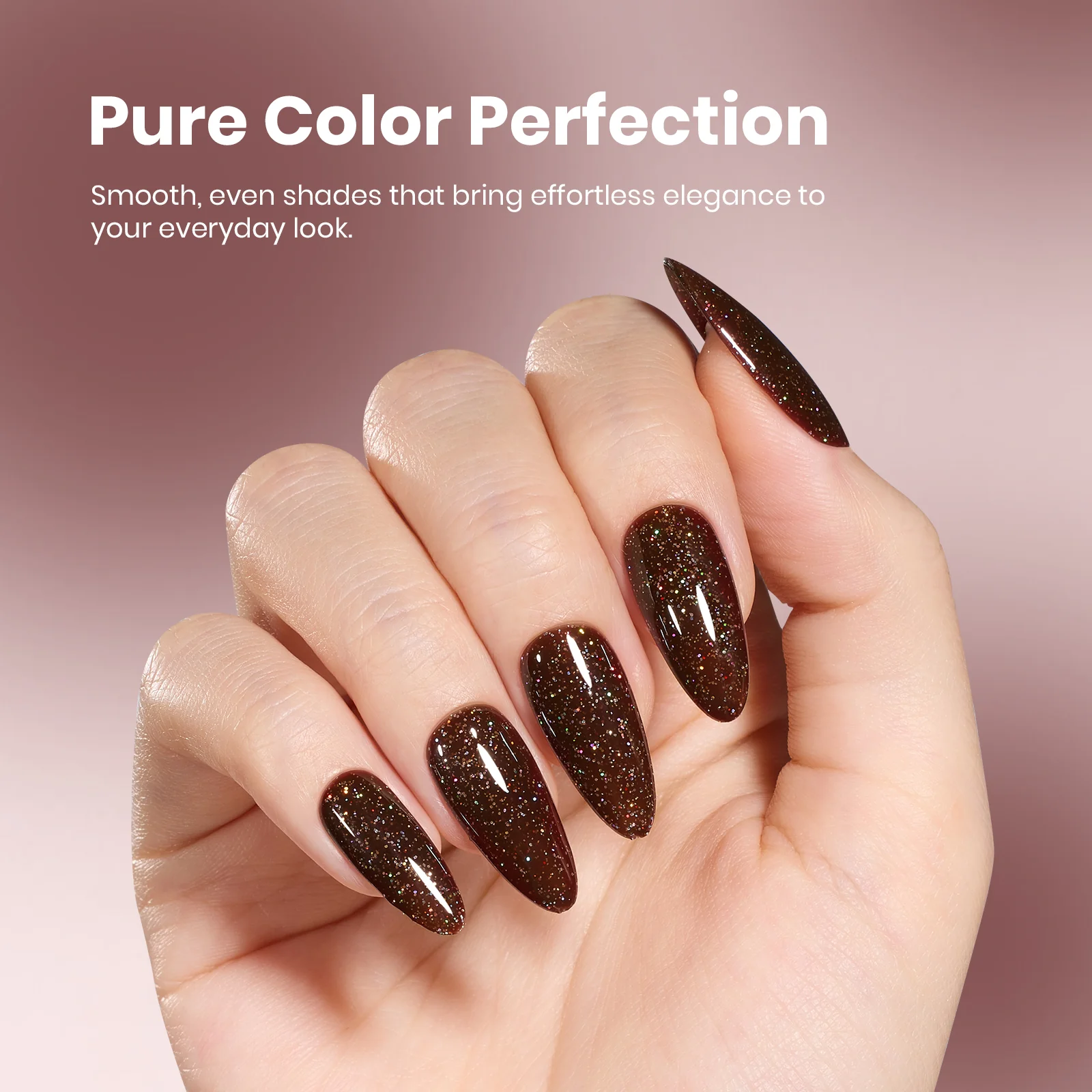 Beetles Stay Shining Gel Polish Hazelnut Brownie-15ml of Sweet Focus - Image 4