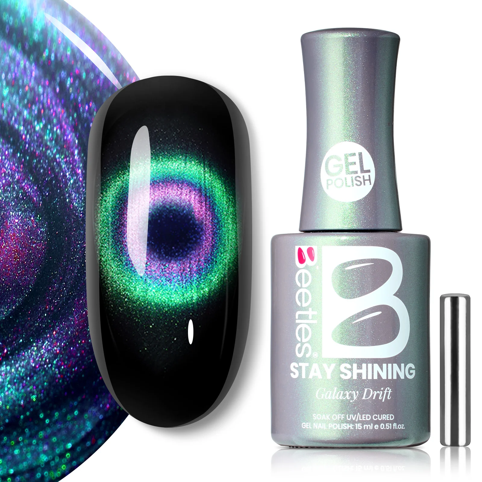 Beetles Stay Shining Gel Polish GALAXY DRIFT - 15ml of Endless Journey