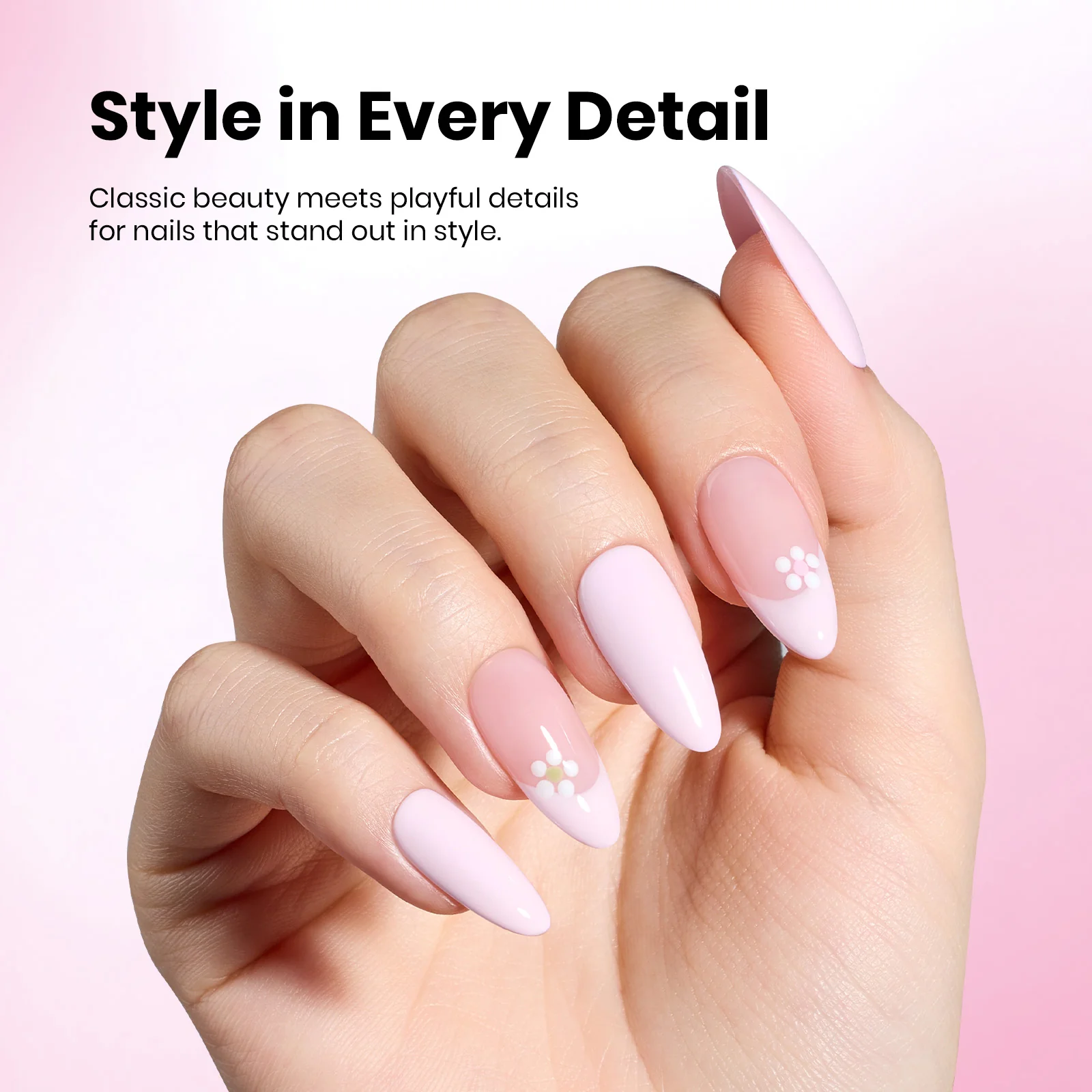 Beetles Stay Shining Gel Polish Milky Petal - 15ml of Tender Calm - Image 4