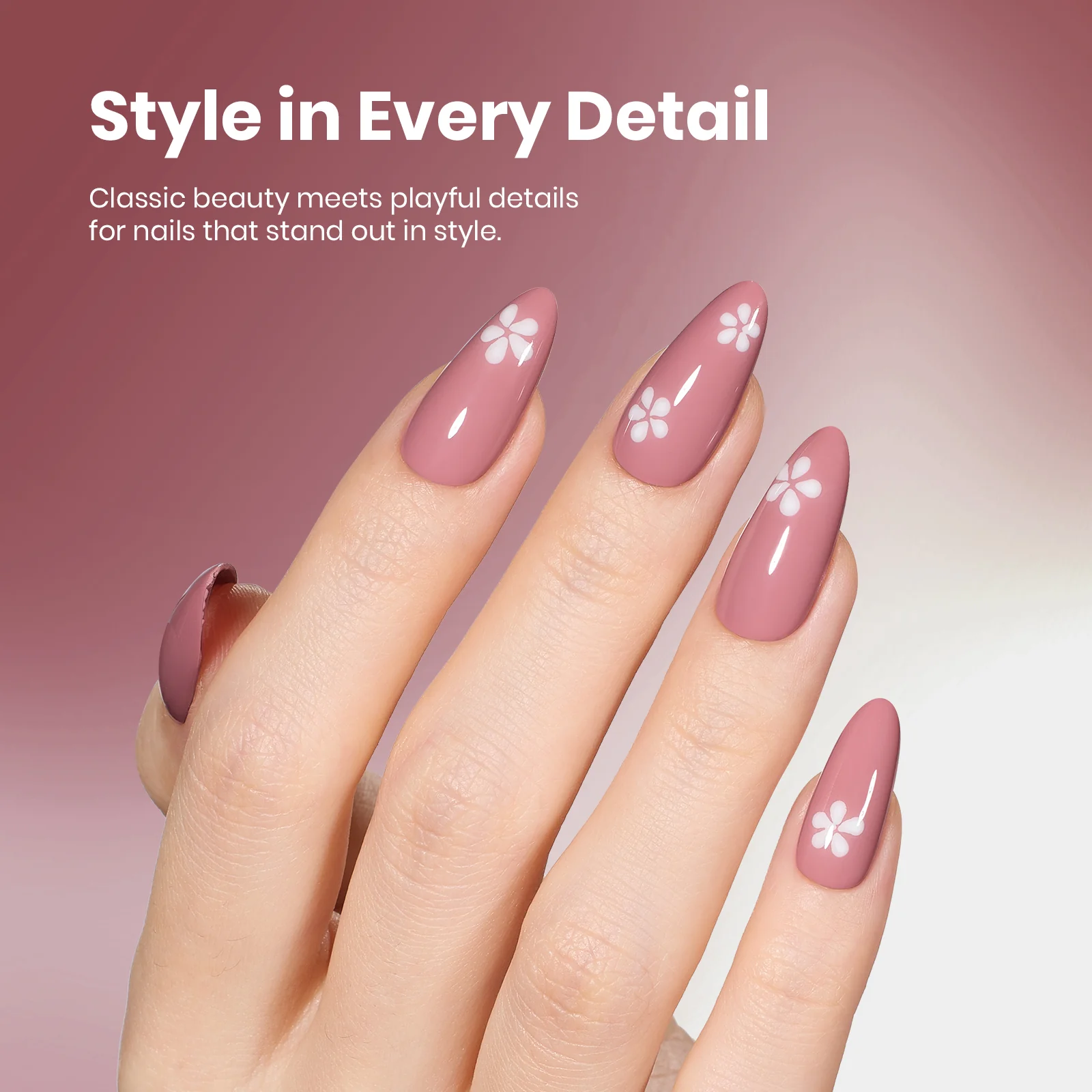 Beetles Stay Shining Gel Polish Dusty Rosewood - 15ml of Subtle Grace - Image 4