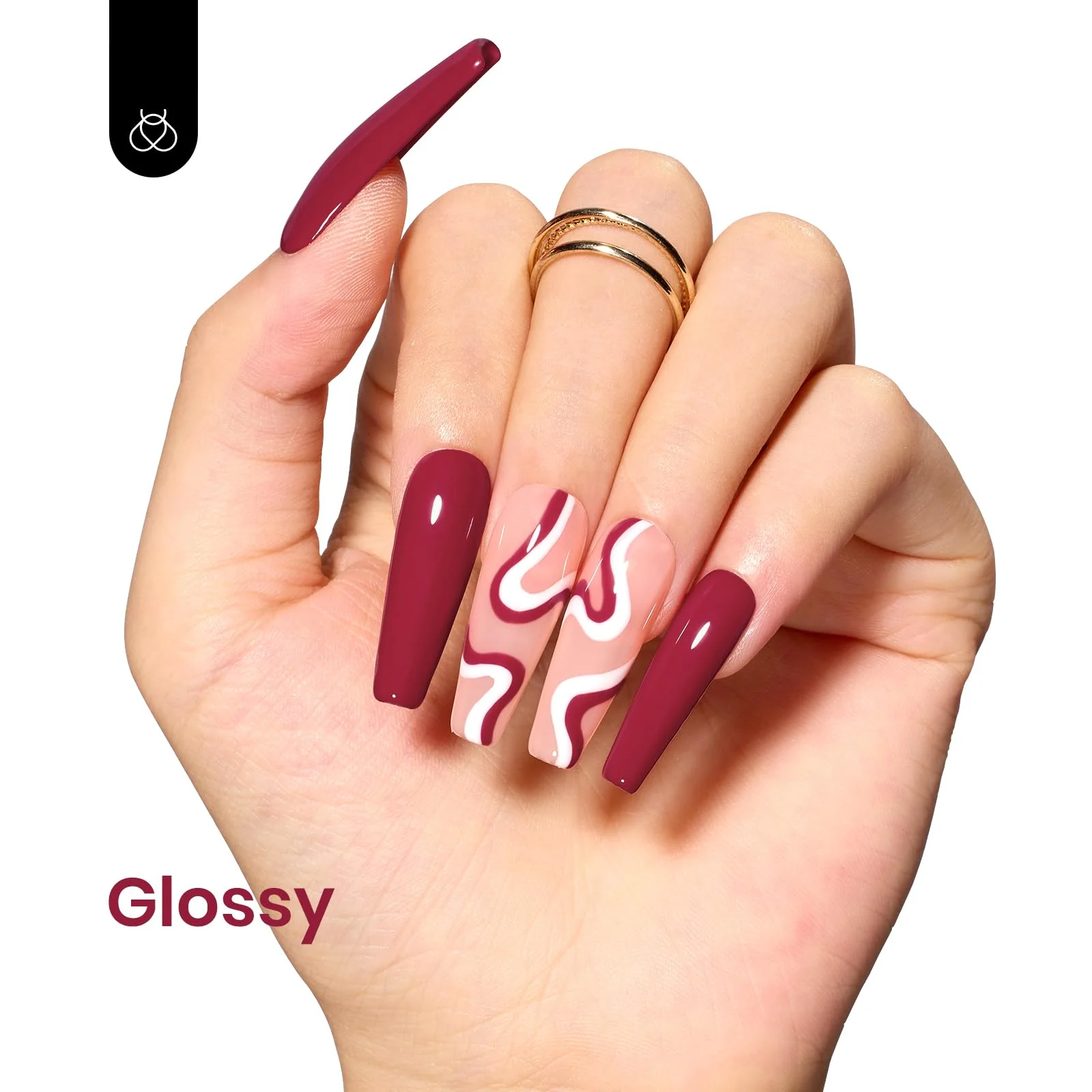 Burgundy Dahlia #c890 |15ml Gel Polish - Image 4