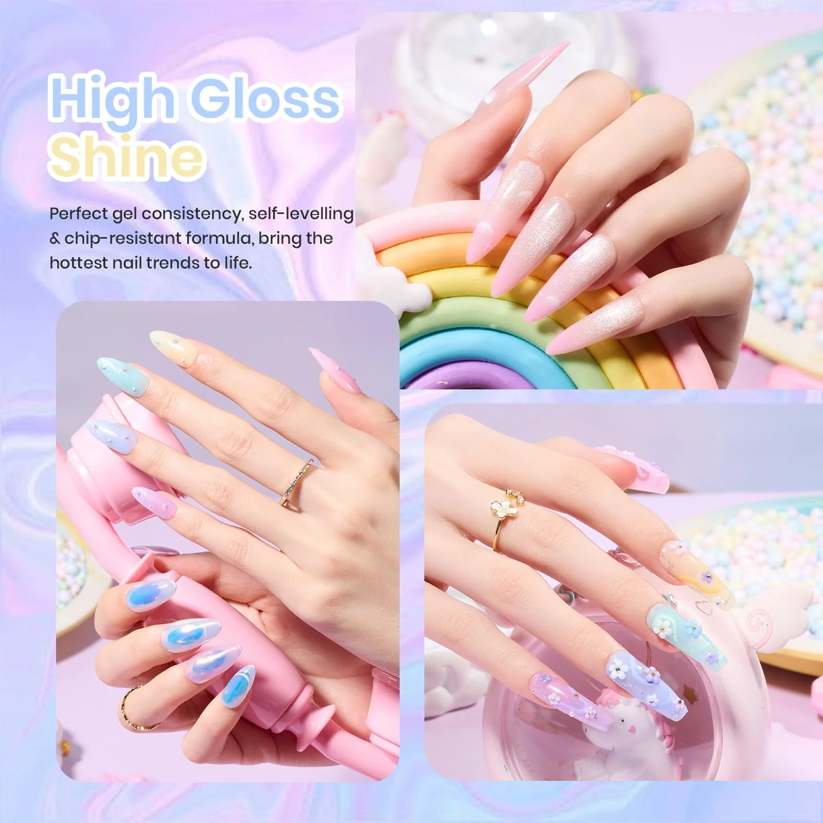 Candy Jelly | 6 Colors Gel Polish Set Spring Nails - Image 4