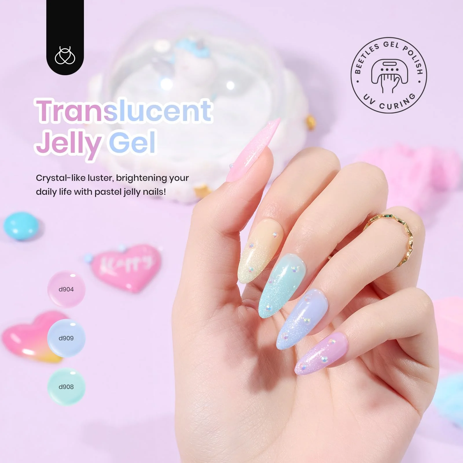 Candy Jelly | 6 Colors Gel Polish Set Spring Nails - Image 5