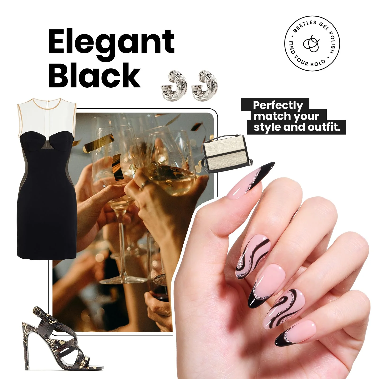 Classic Black |15ml Air Dry Nail Polish - Image 5