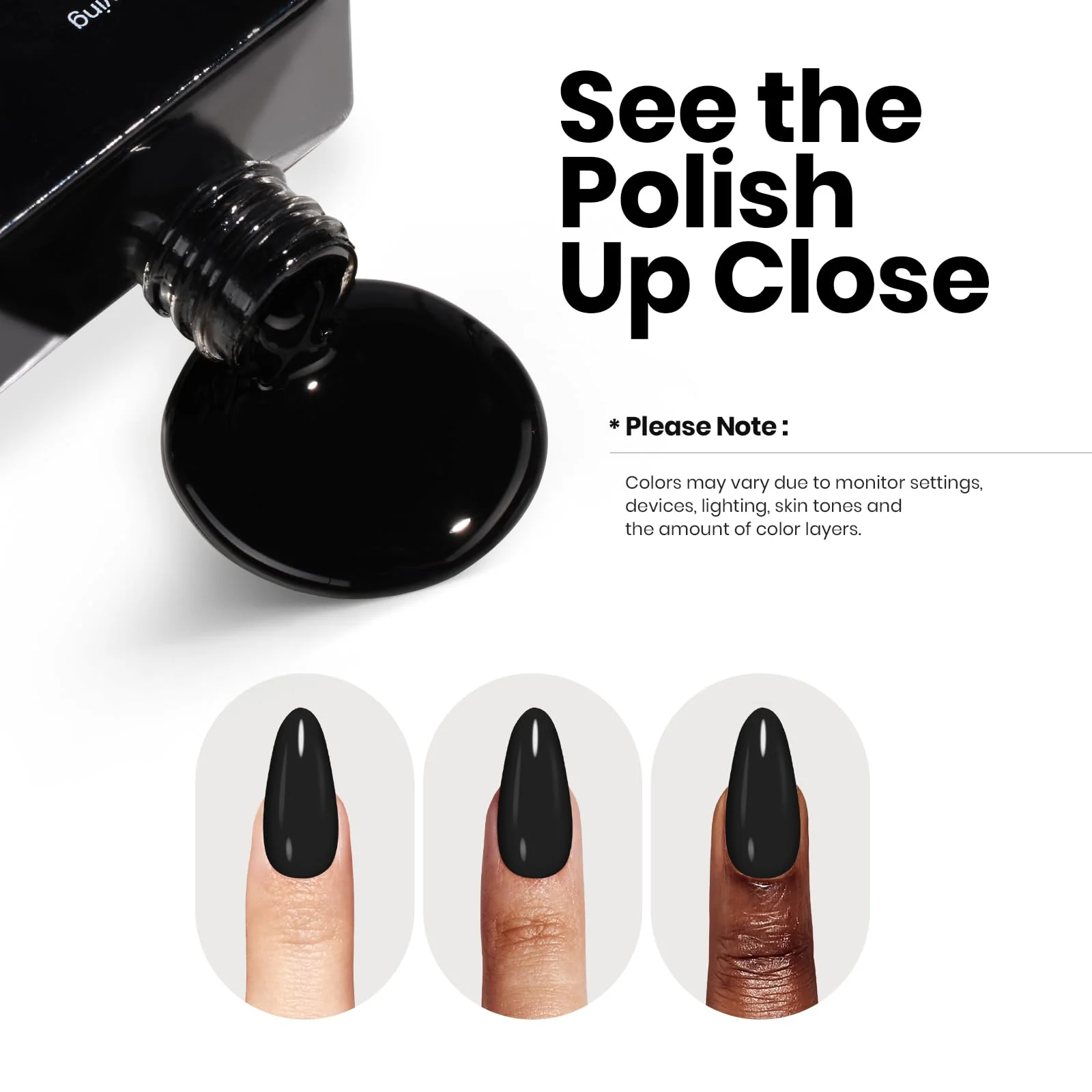 Classic Black |15ml Air Dry Nail Polish - Image 7