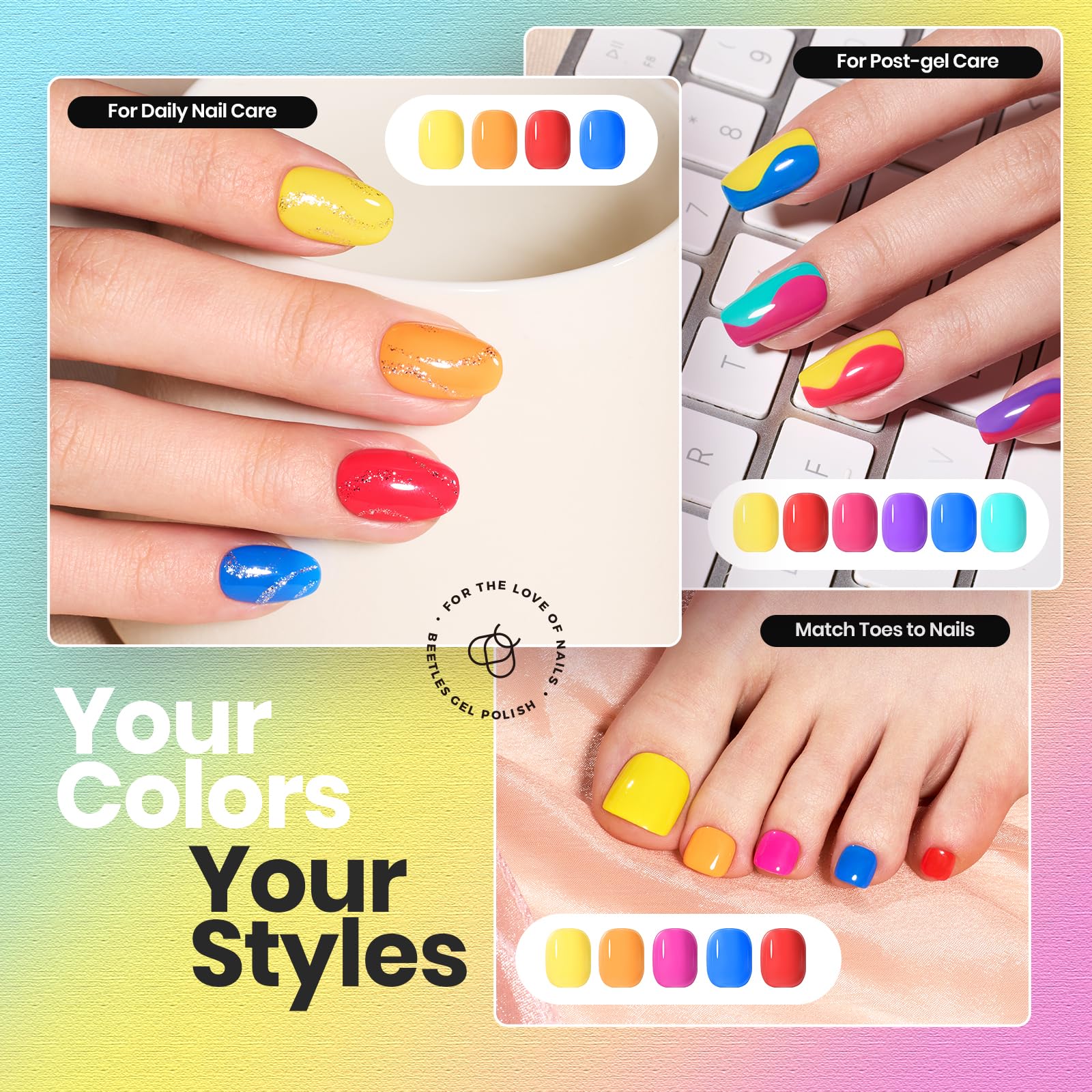 (Each $2.49) Summer Cocktails | 12 Neon Colors Air Dry Nail Polish - Image 4