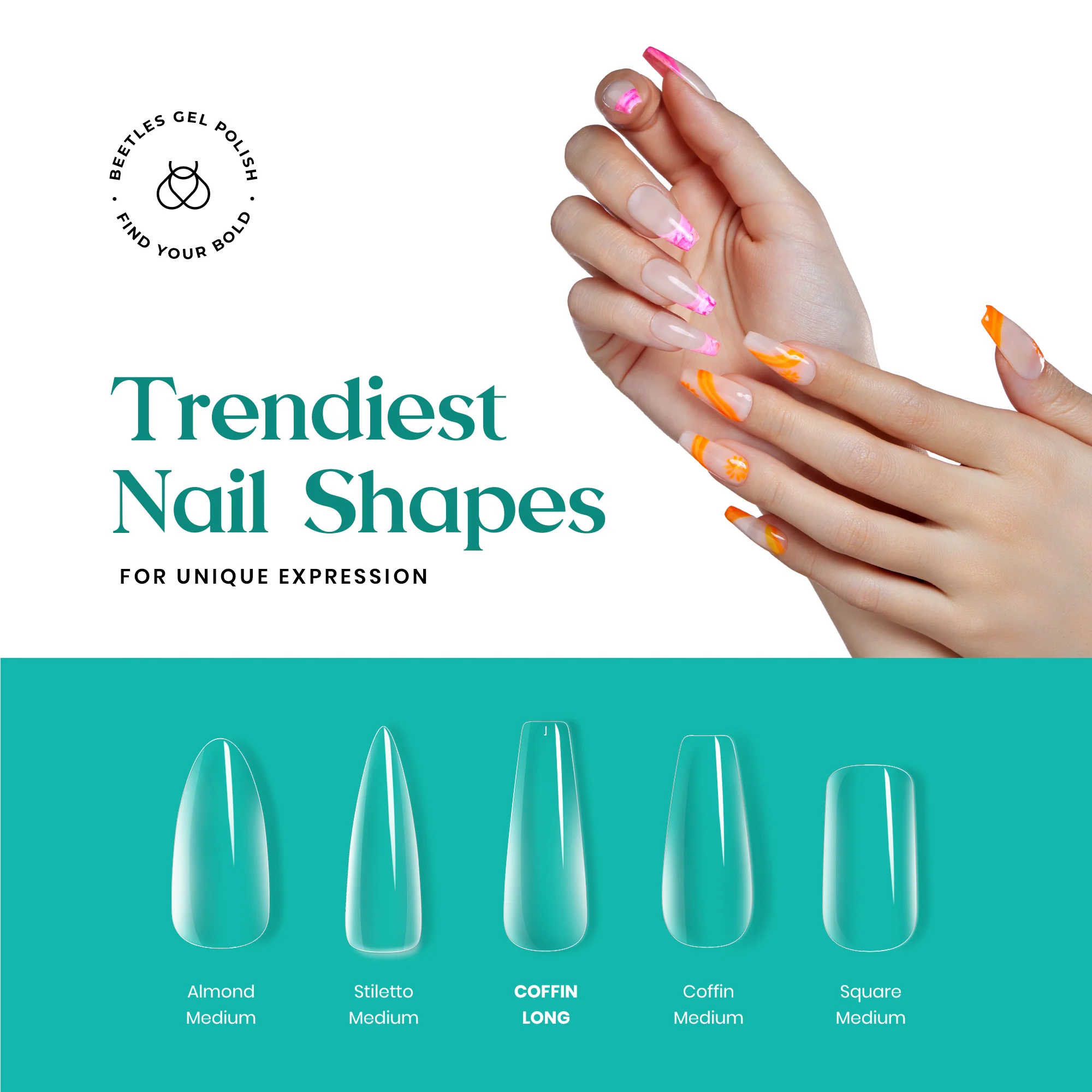 Medium Coffin Pre-shaped Tips Nail Extension Kit  #039 - Image 6