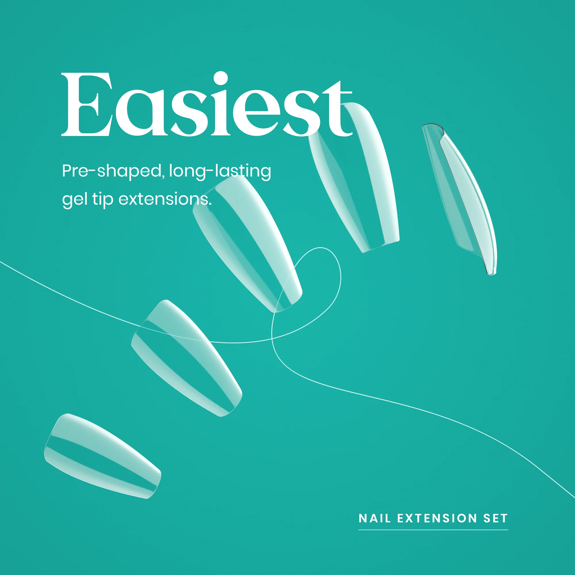 Medium Coffin Pre-shaped Tips Nail Extension Kit  #039 - Image 9