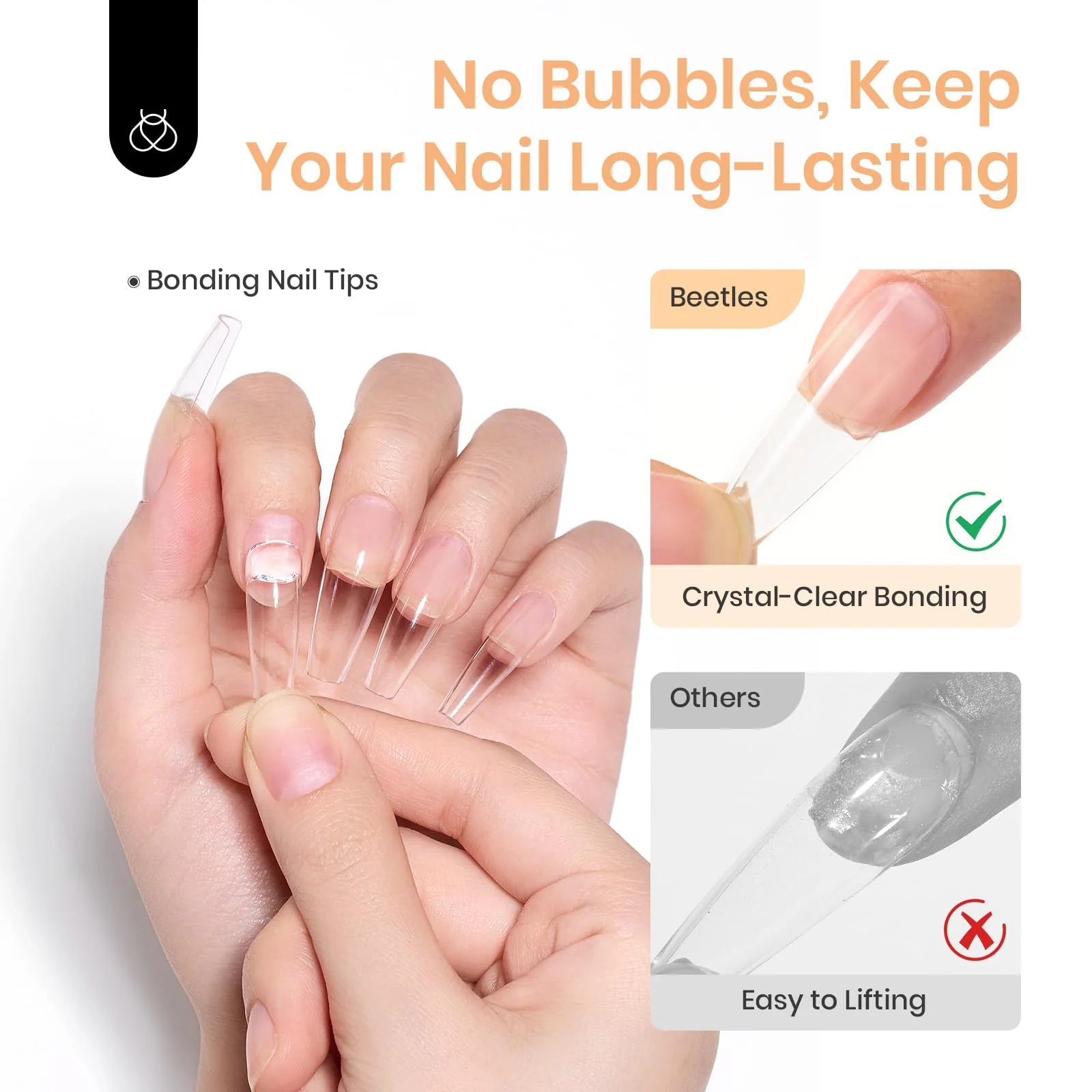 Beetles Nail Glue Gel 2Pcs*20g Tipex Solid Nail Glue Gel - Image 5