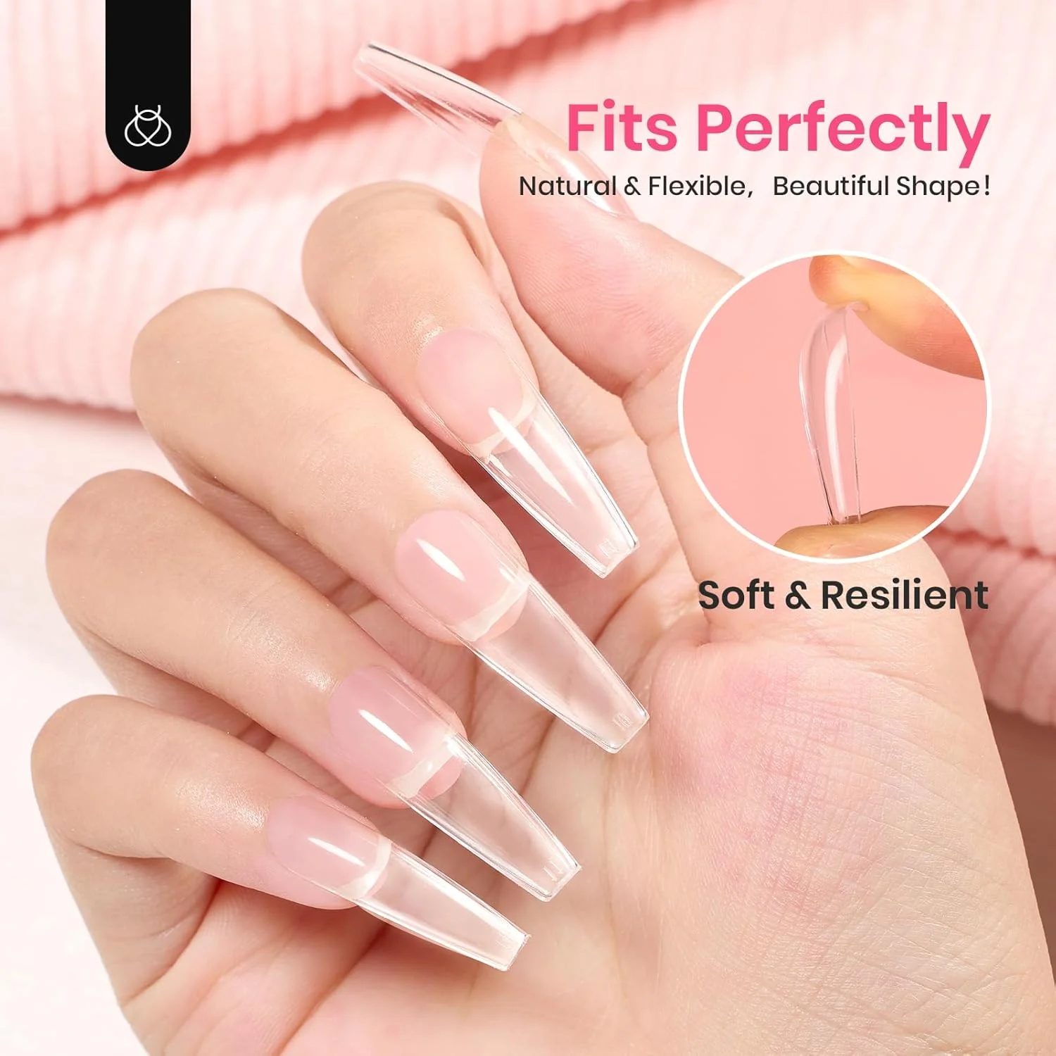 Etch-X Nail Tips Long Coffin Half Matte | 288Pcs - Image 5
