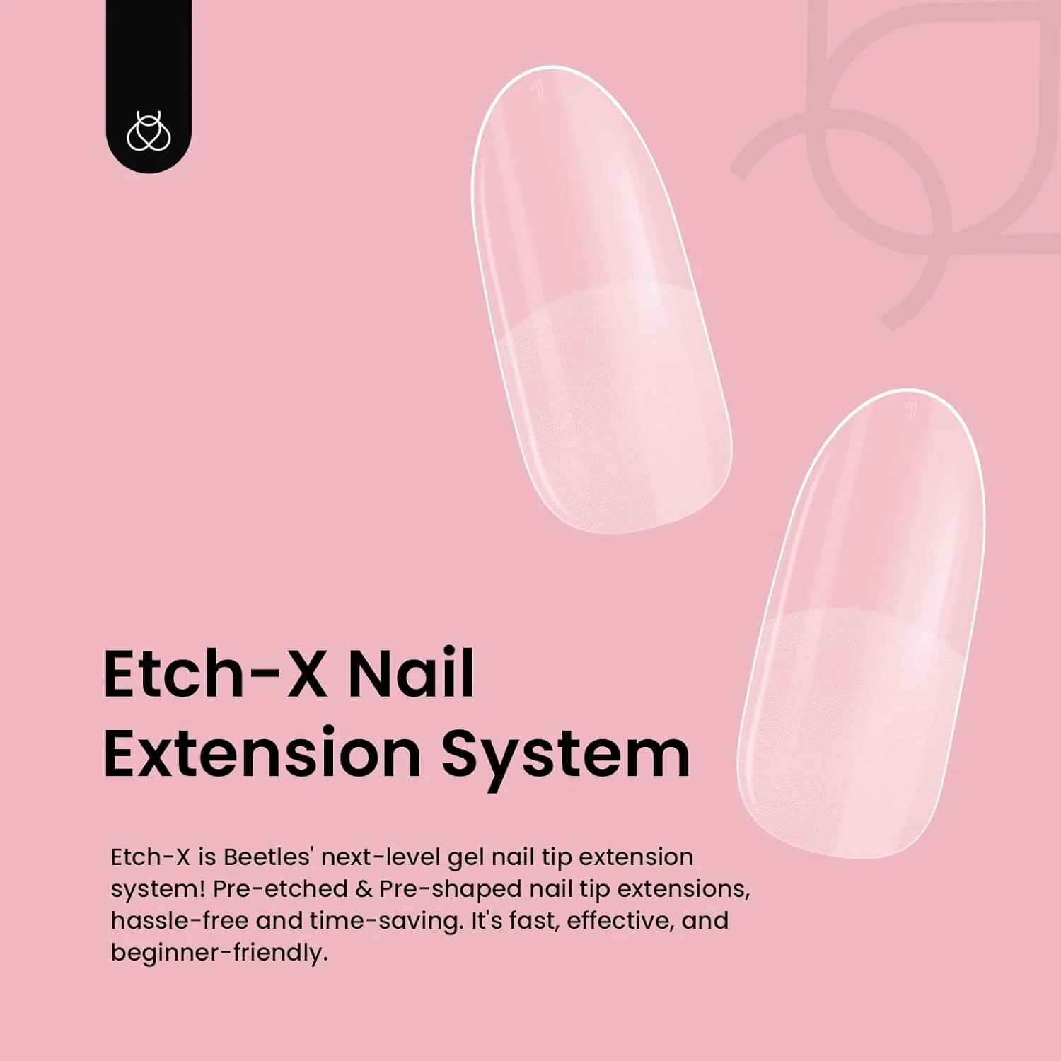 Etch-X Nail Tips Short Oval Half Matte | 288Pcs - Image 3