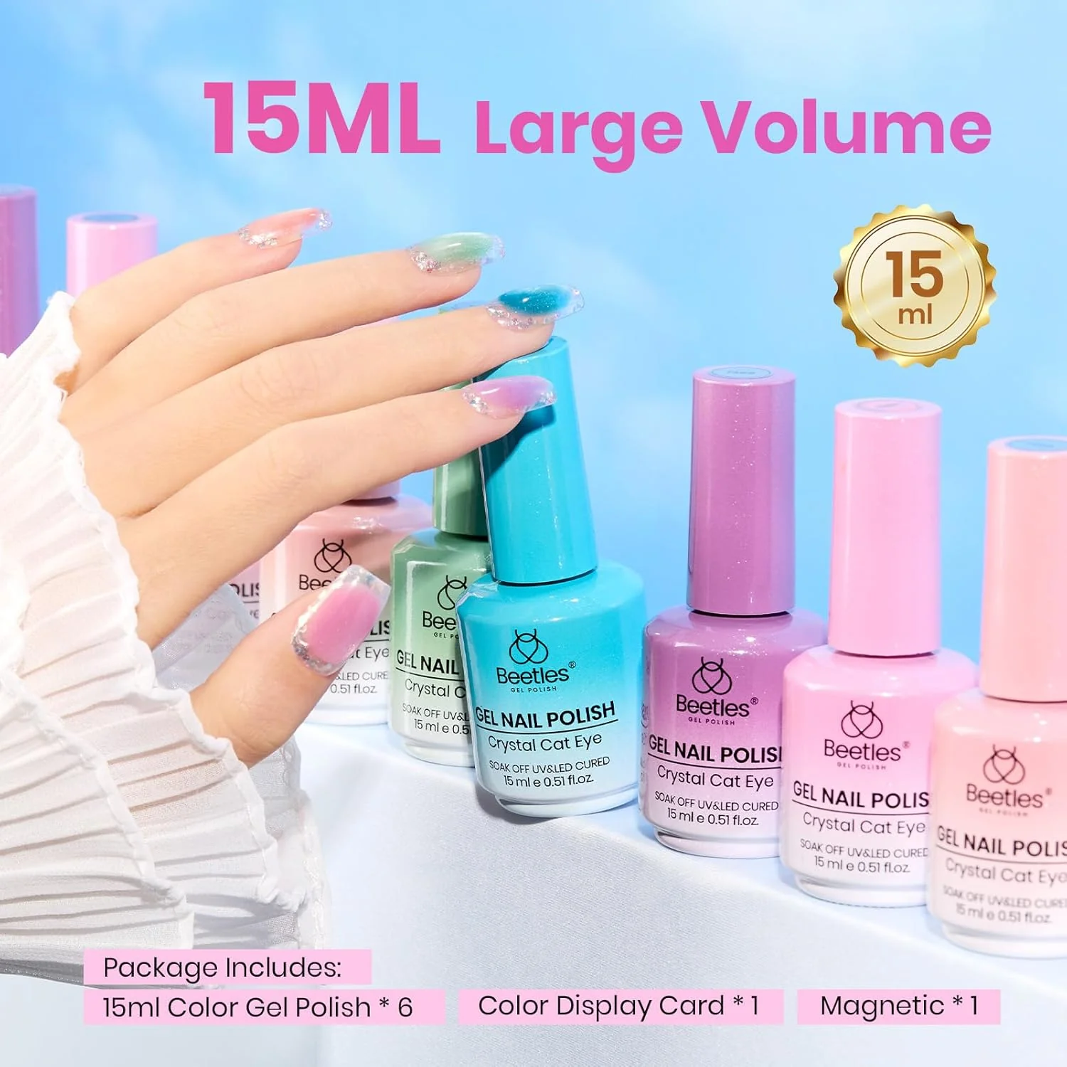Fairy Garden- Spring Nails 6 Colors Cat Eye Gel Nail Polish Set - Image 4