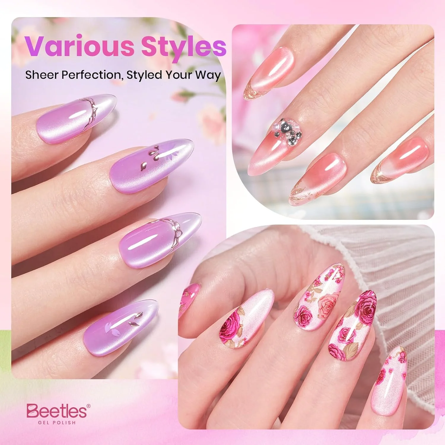 Fairy Garden- Spring Nails 6 Colors Cat Eye Gel Nail Polish Set - Image 6