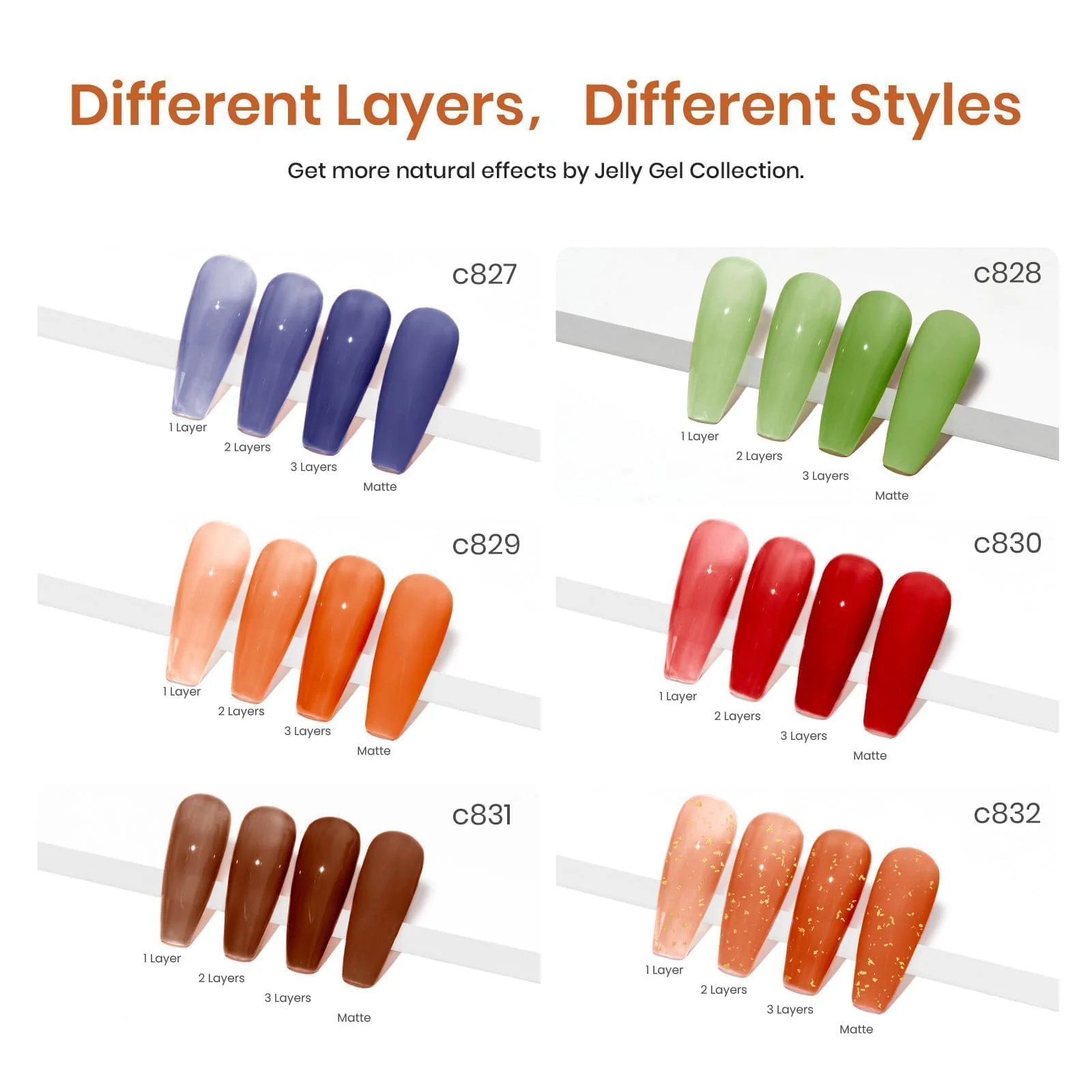 Fall Glimmer - 6 Colors Summer Gel Nail Polish - Image 3