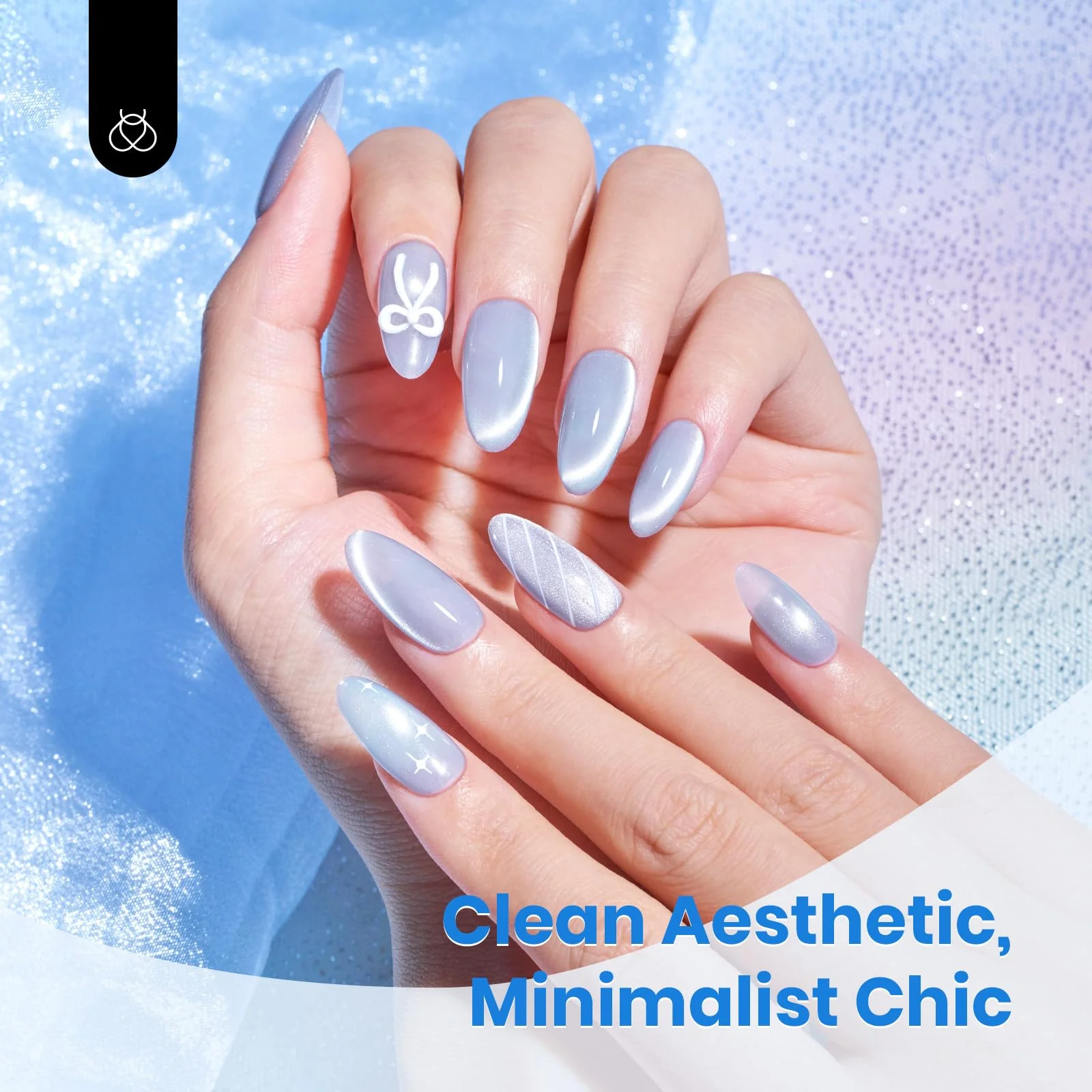 Frosted Galaxy Cat Eye Spring Nails  |15ml Gel Polish Silver Nail Colors - Image 5
