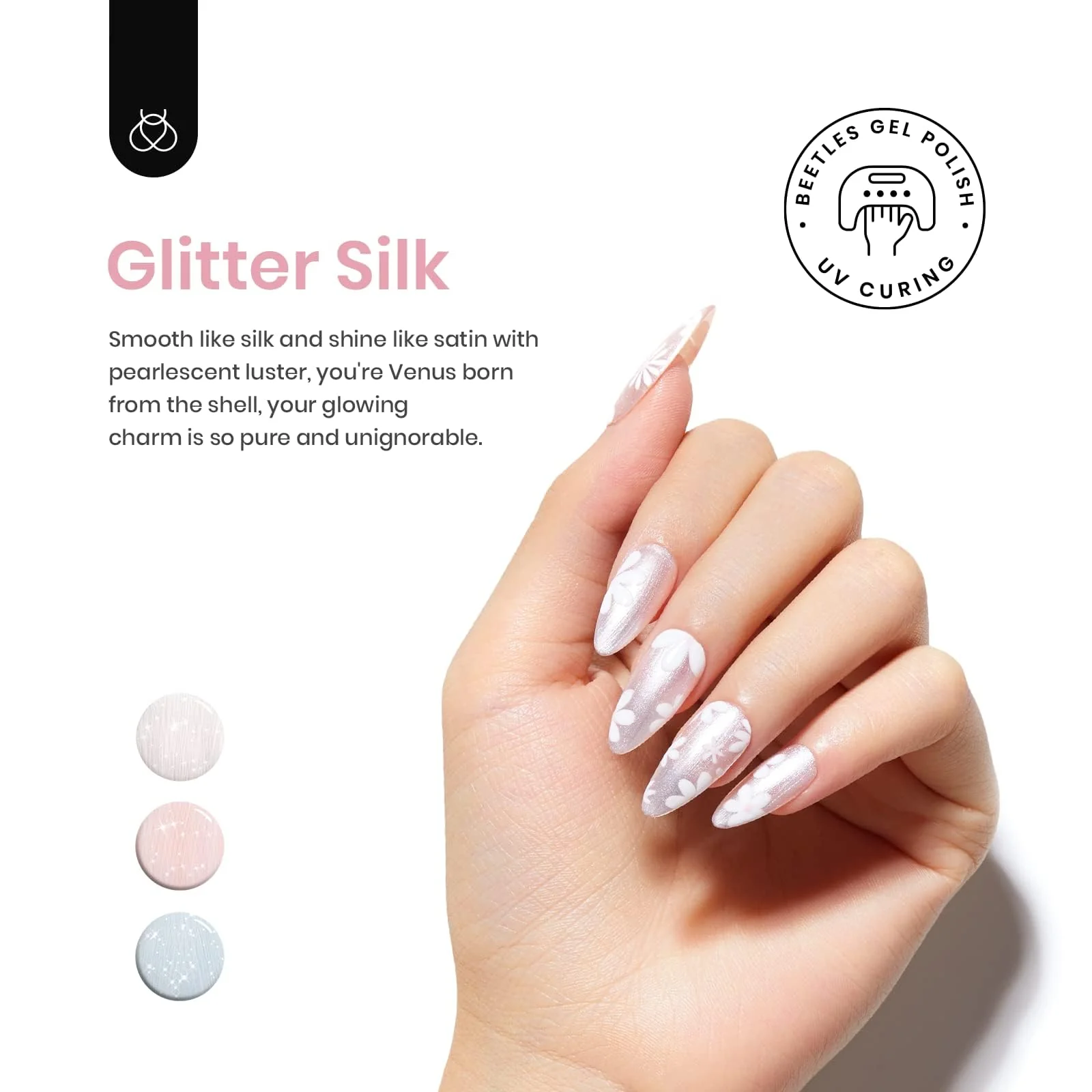 Glitter Silk | 6 Colors Pearl Shell Gel Polish Set Spring Nails - Image 3