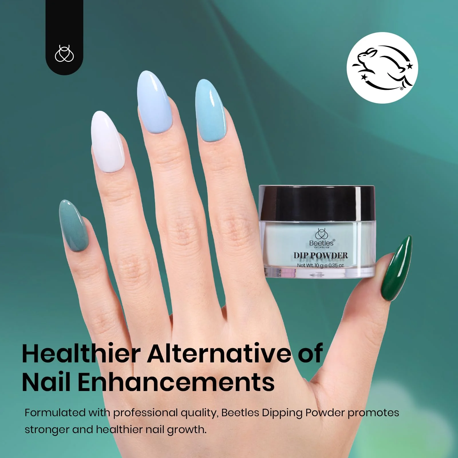 Glossy Lake |  6 Color Powder Dip Starter White Bule Salon Green Nail Kit set - Image 7
