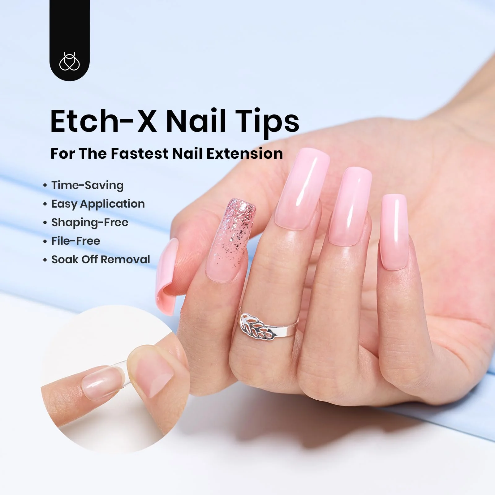 Half Matte Medium Square Nail Gelly Tips-500pcs#051 - Image 5
