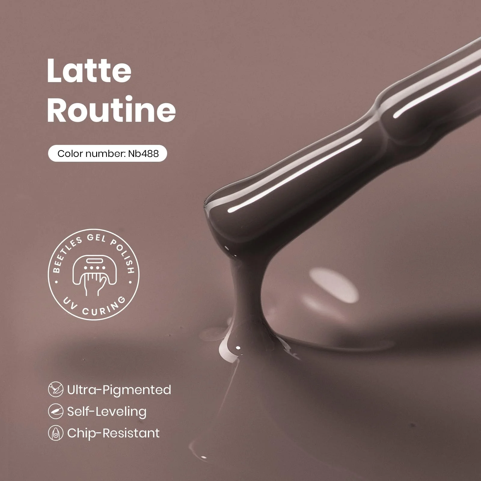 Hema - Free Latte Routine Winter Nails - 15ML Chocolate Brown Color Gel Nail Polish - Image 3