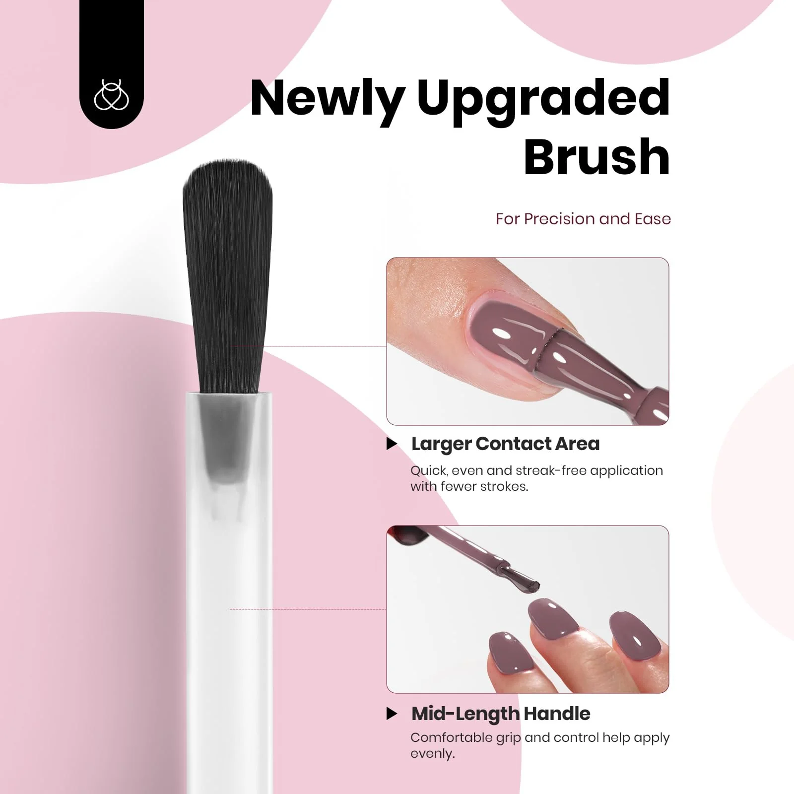 Hema Free Nude Brown Spring Nails - Colorful Bottle 6 Color Each 15ml Pink Gel Polish - Image 6