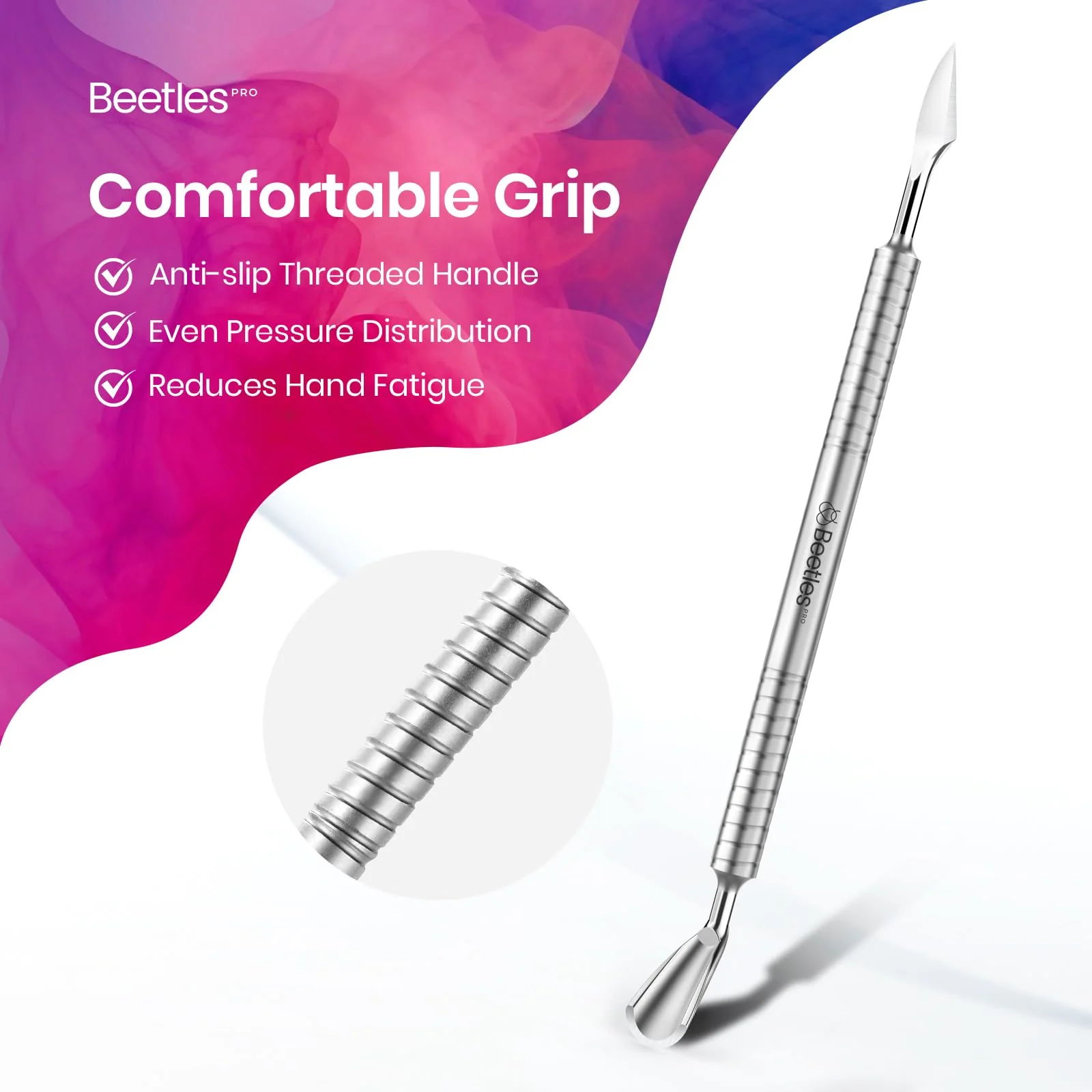 Horseshoe (11mm) and Angled Blade (13mm) for Precise Cuticle  Beetles Nippers Professional Trimmer - Image 5