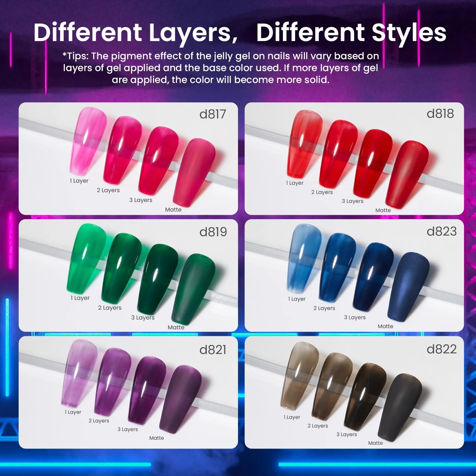 Jelly Magic - 6 Colors Summer Gel Nail Polish - Image 5