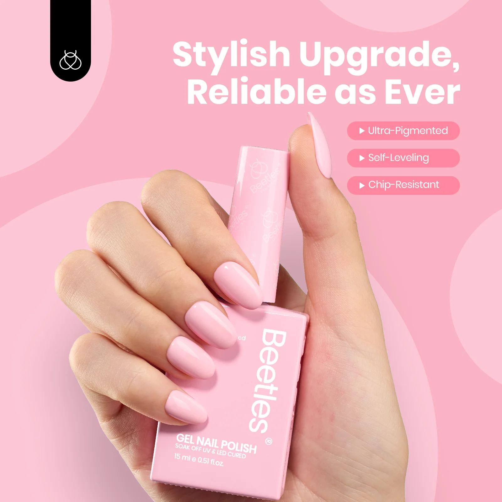 Light Pink - Upgraded Colorful Bottle Spring Nails Packaging Gel Polish 15ml - Image 7