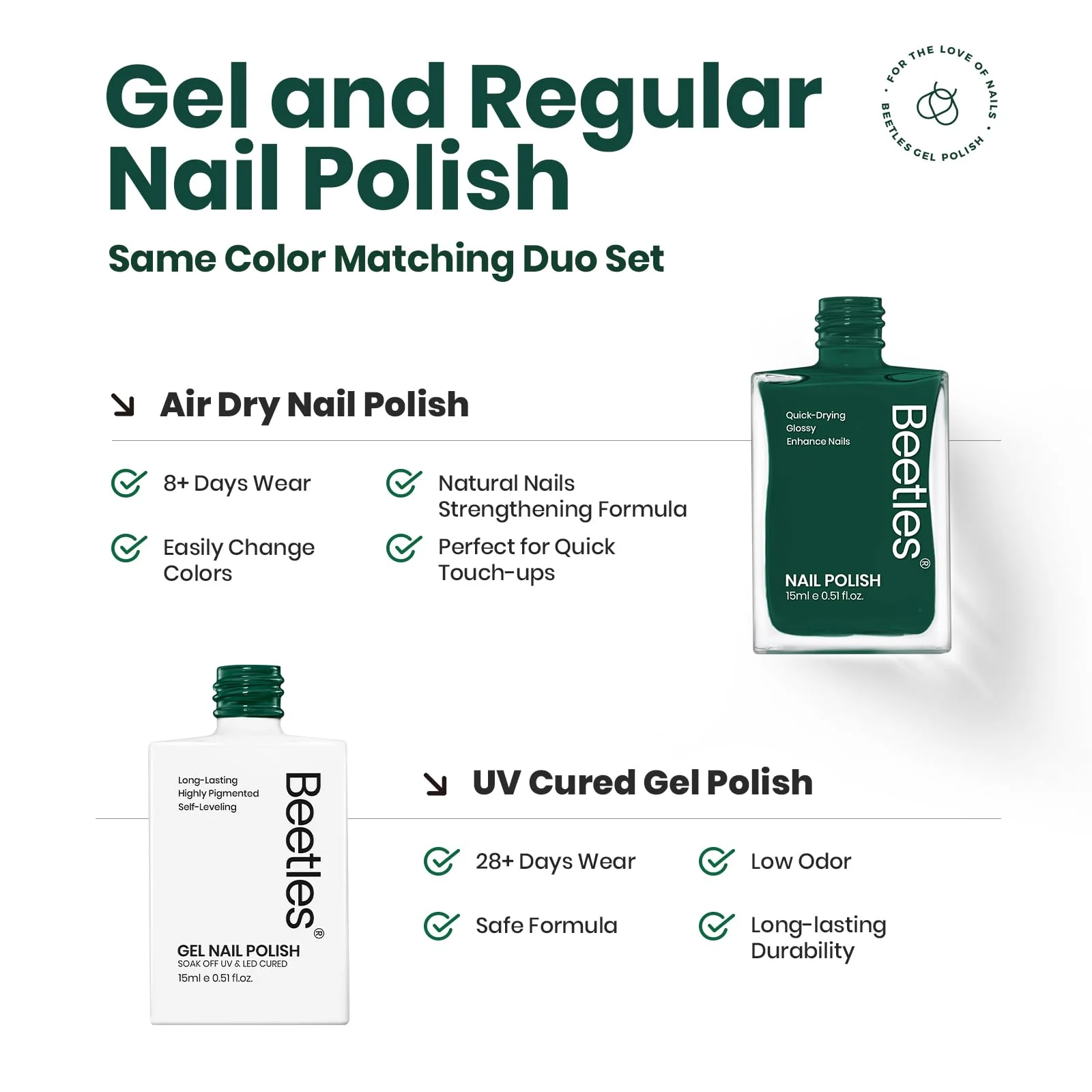 Lucky Clover | Matching Gel Polish + Nail Polish(each 15ml) - Image 3