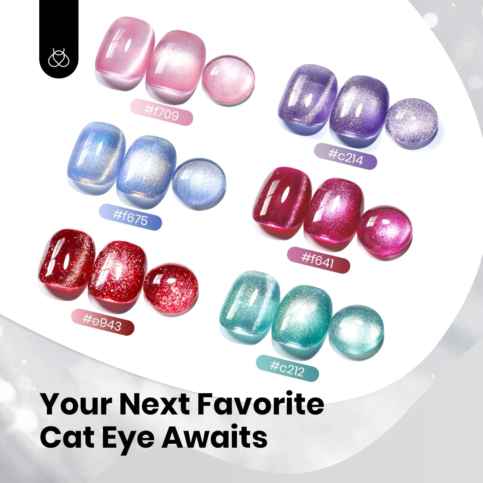 Lunar Gleam Cat Eye - 15ml Gel Polish Silver Nail Colors - Image 2