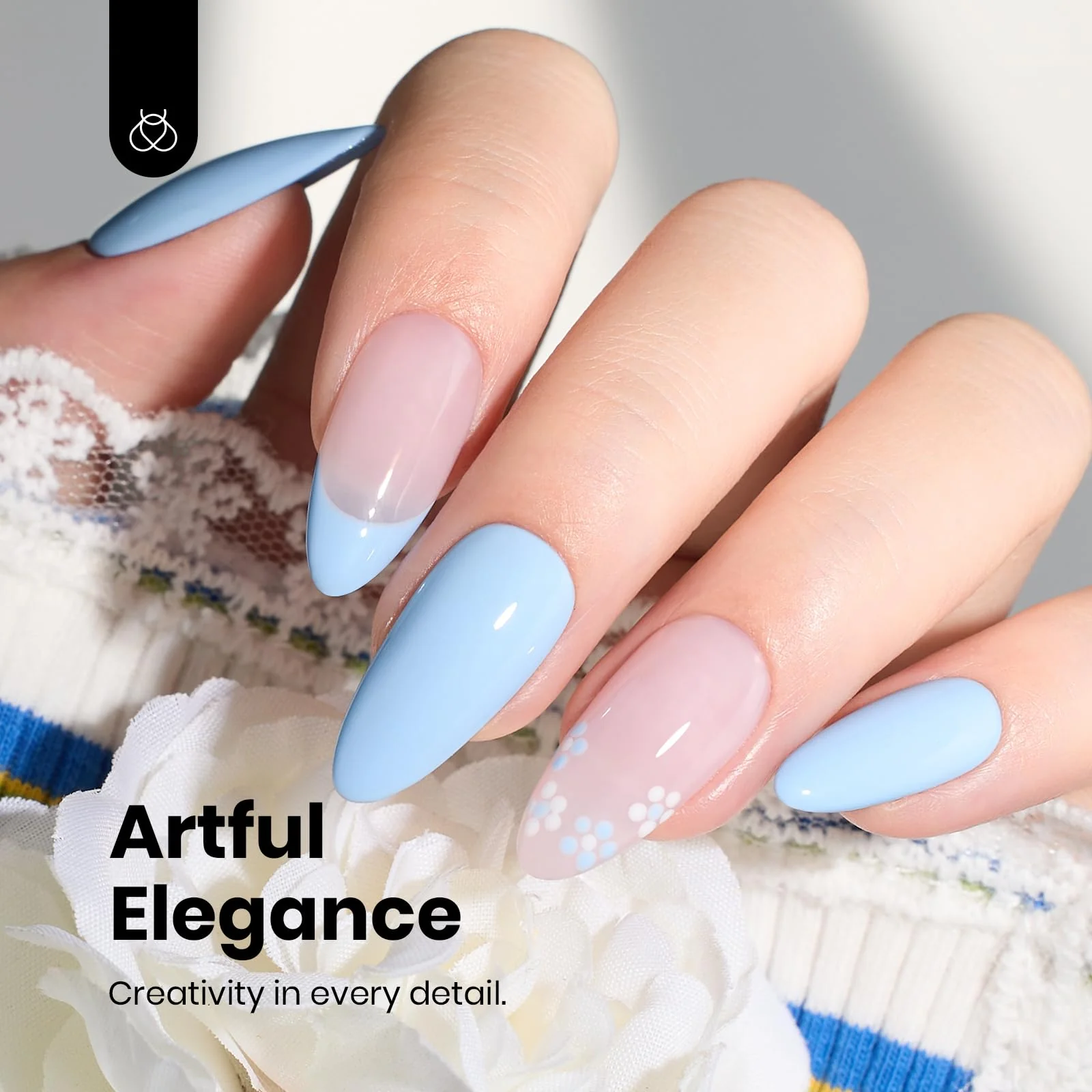 Hema Free Memories Spring Nails - Blue Colorful Gel Polish 8ml - Image 5