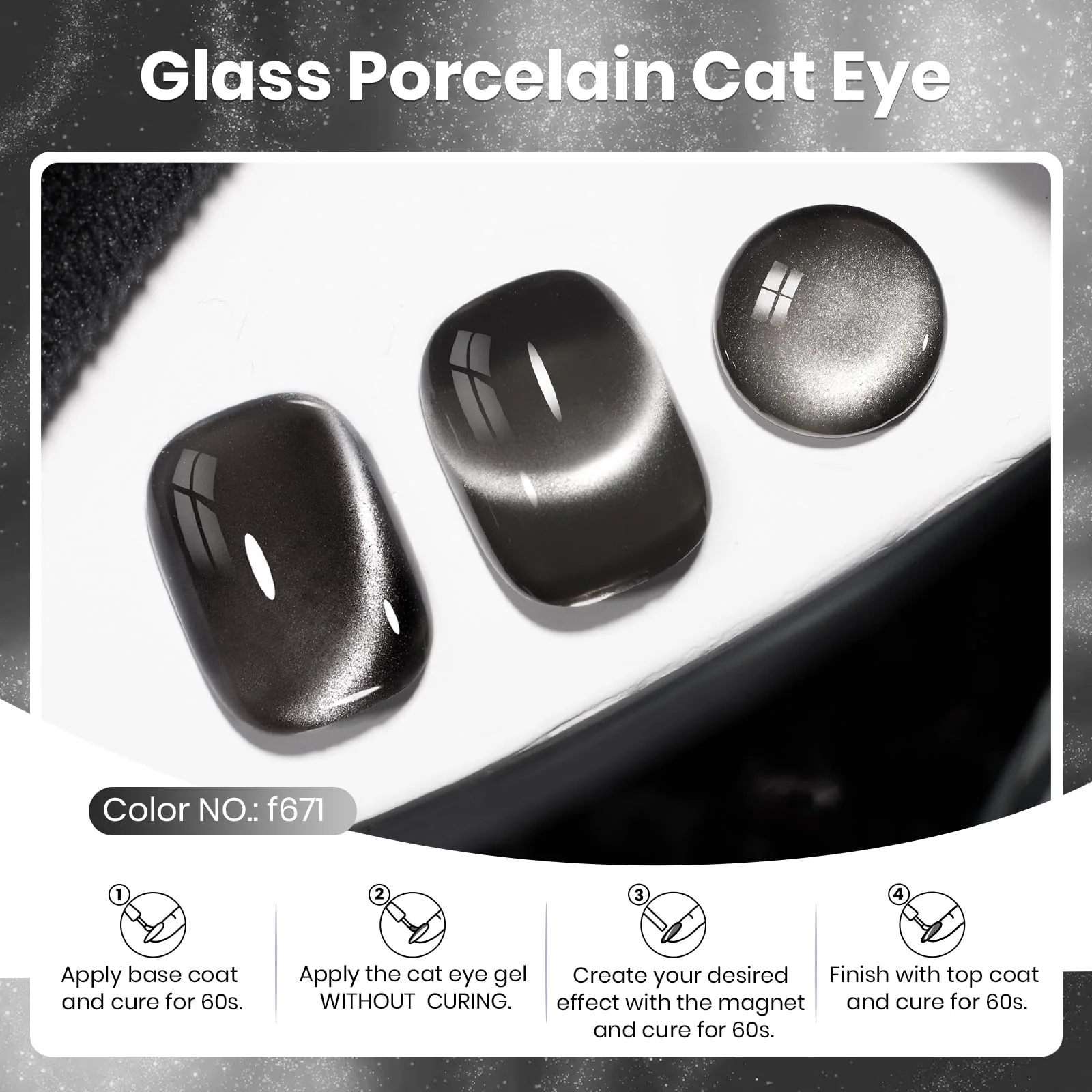 Midnight Sands Cat Eye - 15ml Gel Polish Silver Nail Colors - Image 2