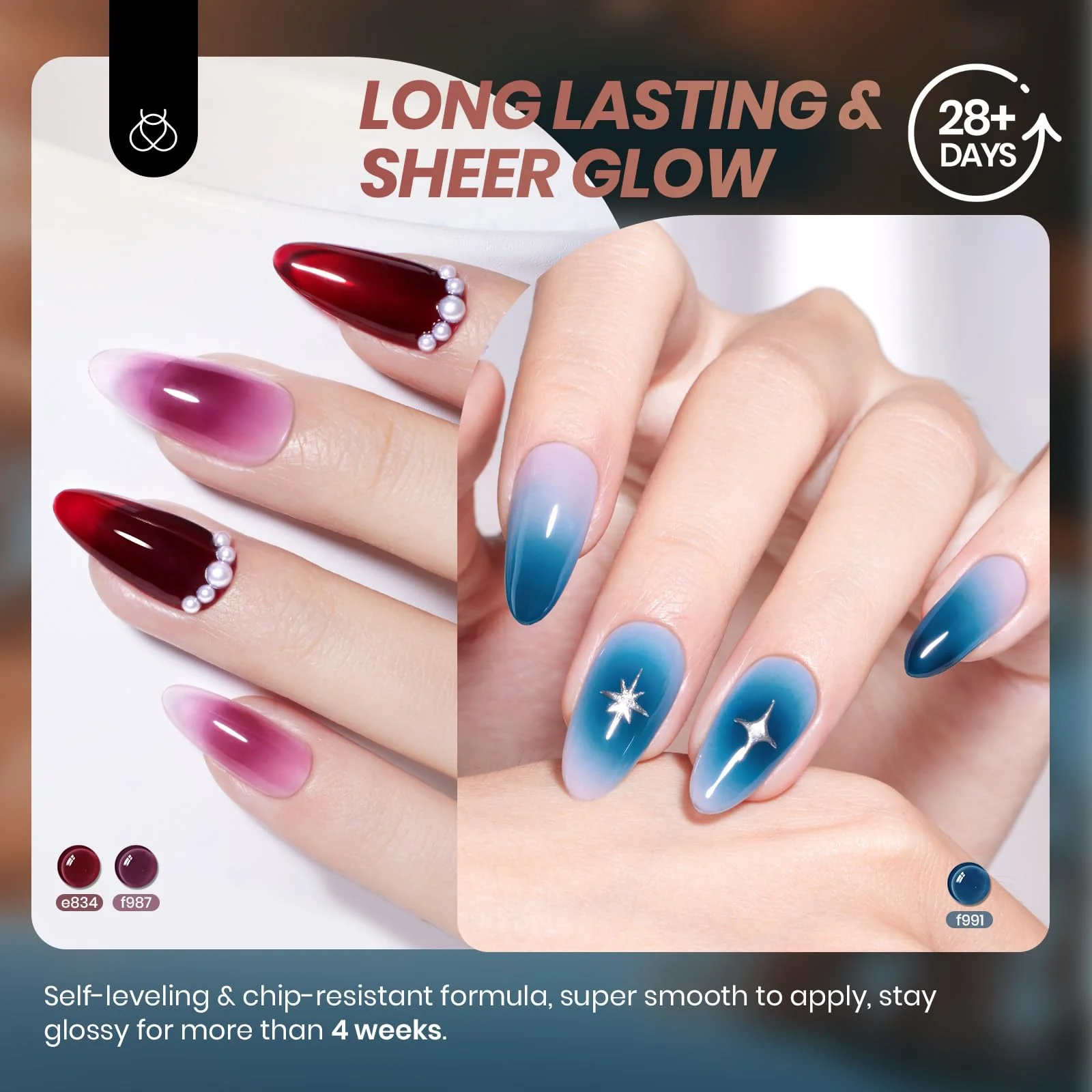 Midnight Syrup Winter Nails - 6 Colors Jelly Fall Gel Nail Polish Set Christmas Nails - Image 4