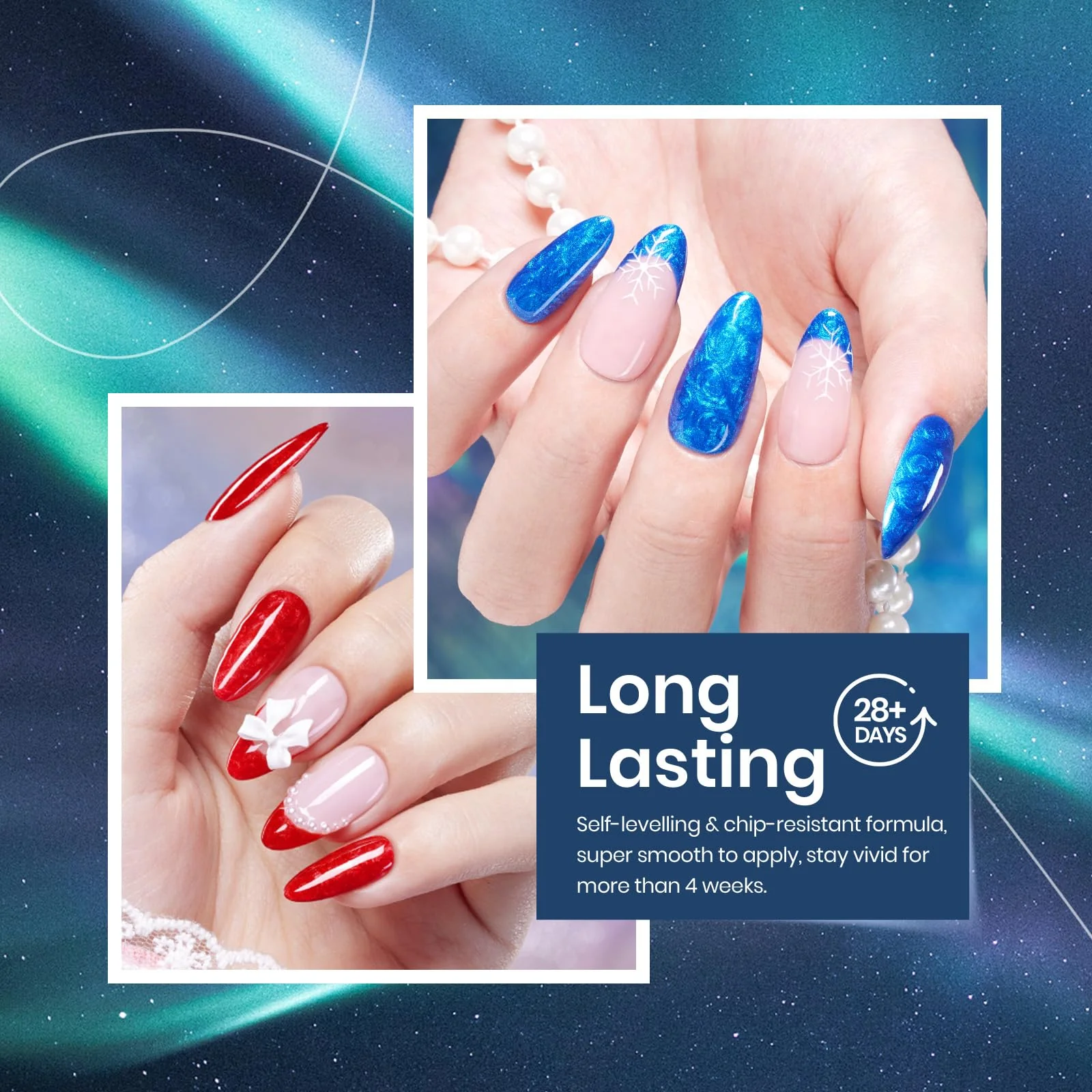 Mystic Flow - 6 Colors Pearlescent Shell Thread Gel Polish Set - Image 4