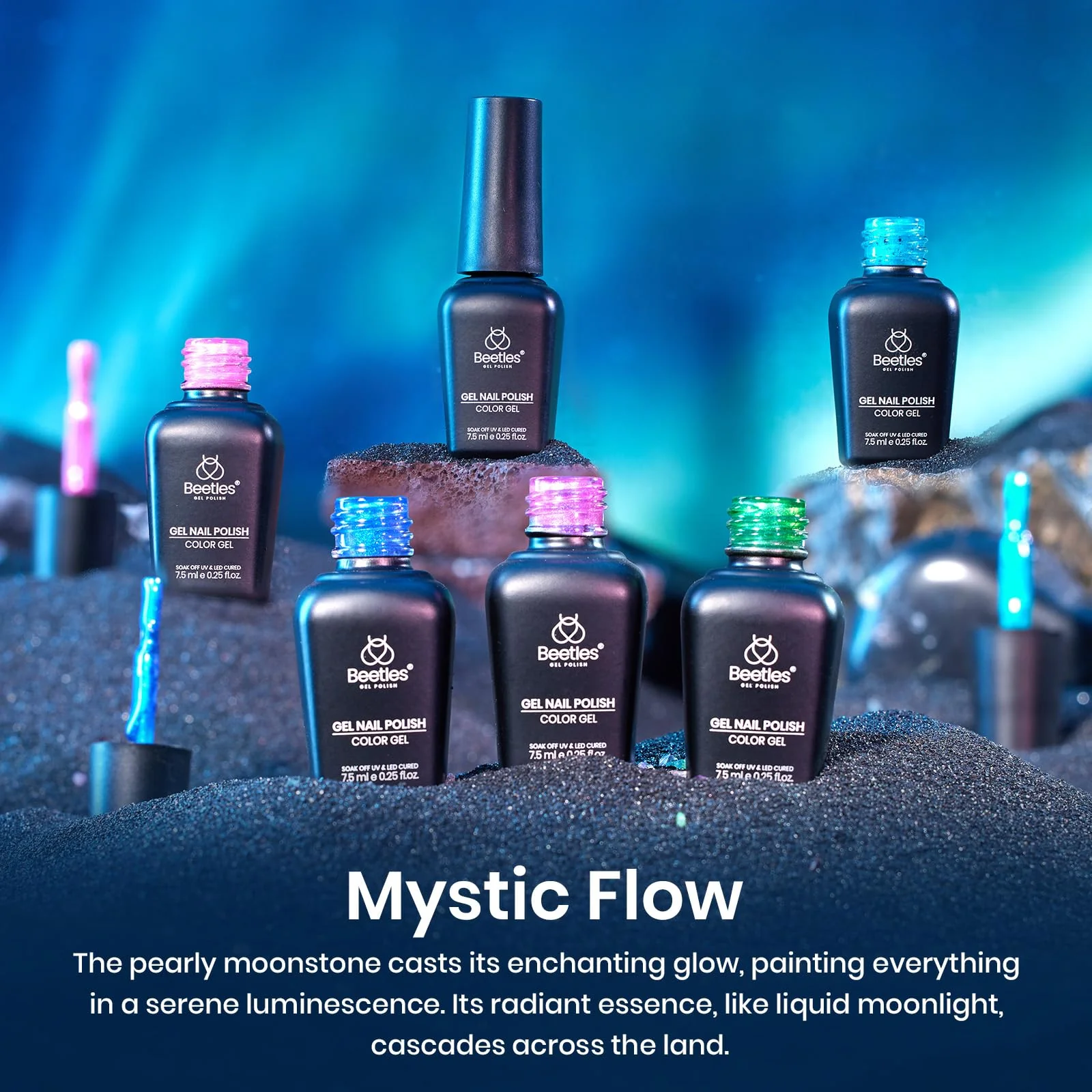 Mystic Flow - 6 Colors Pearlescent Shell Thread Gel Polish Set - Image 5