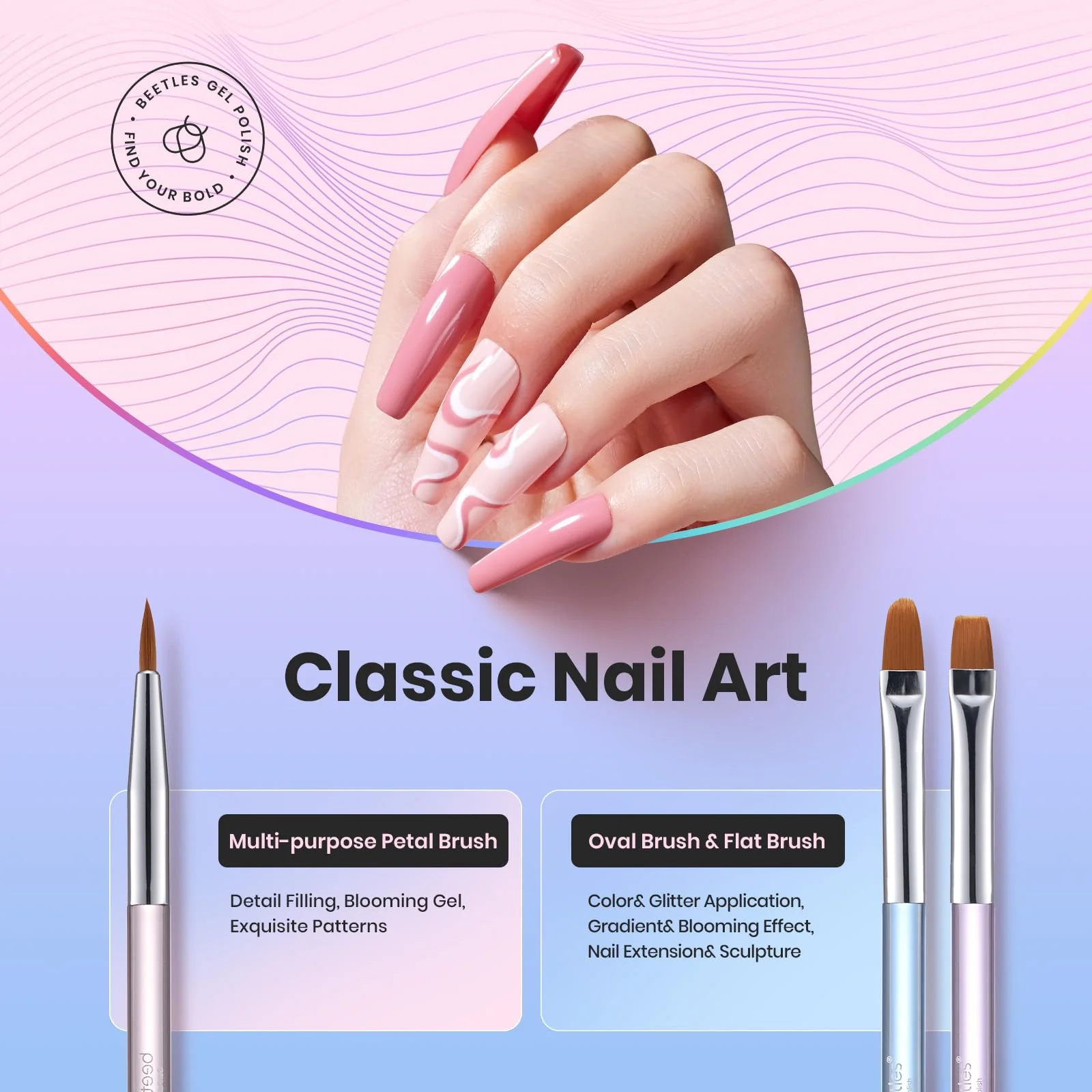 Dual-Head Nail Art Brushes Set: Easy Painting in Various Nail Designs - Image 6