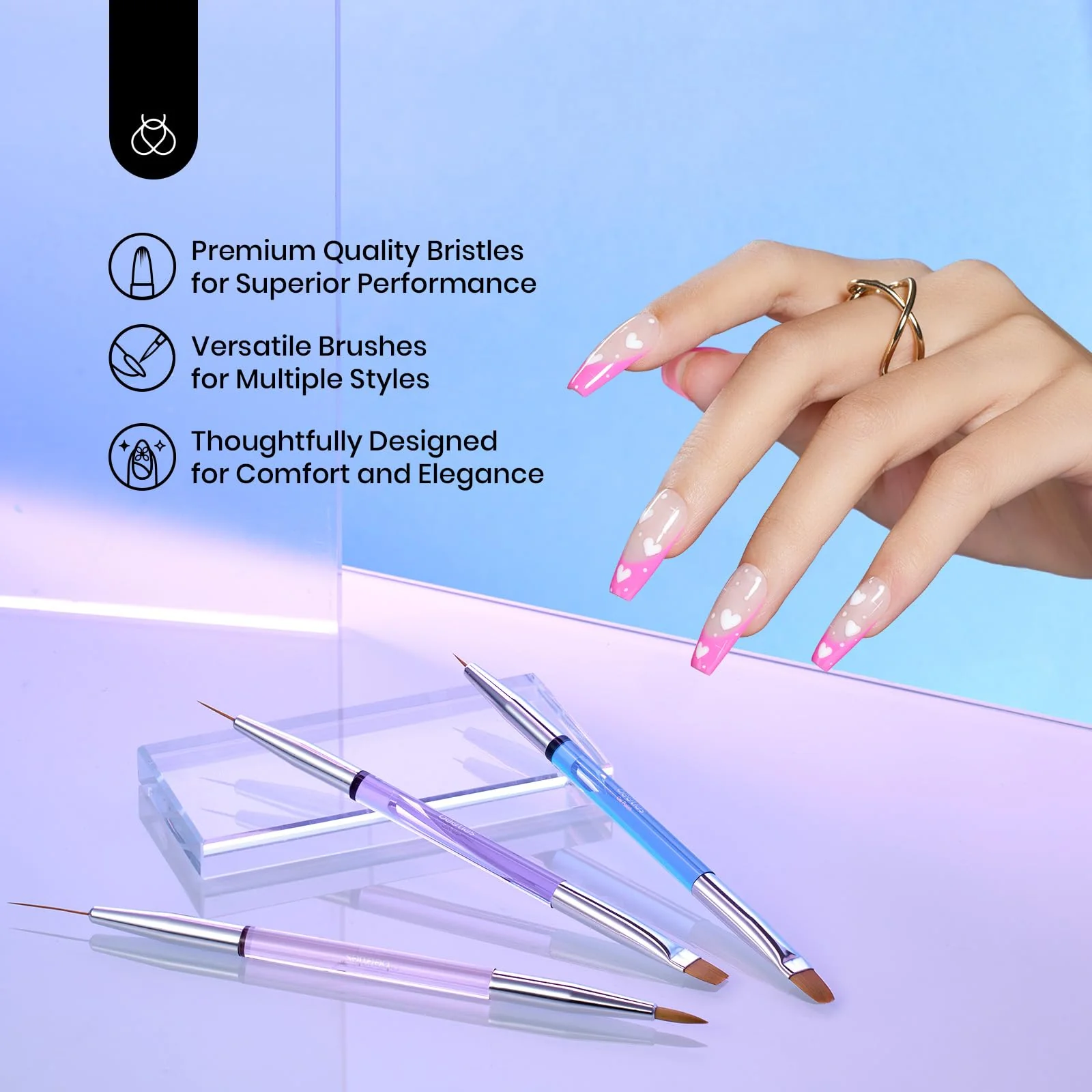 Dual-Head Nail Art Brushes Set: Easy Painting in Various Nail Designs - Image 7