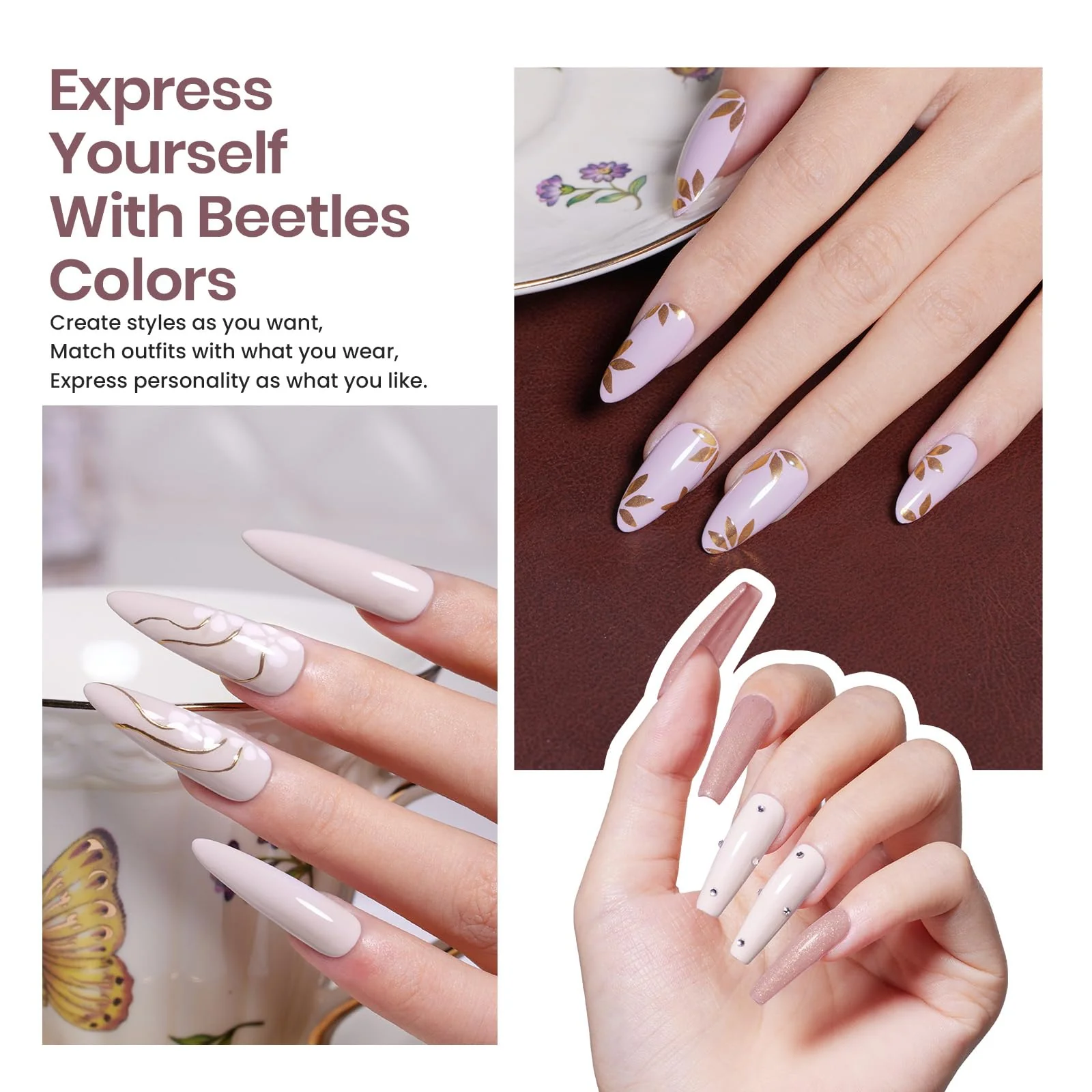 Nude Neutral Starter Kit: Nail Art Gels, Tools & Care Essentials - Image 5