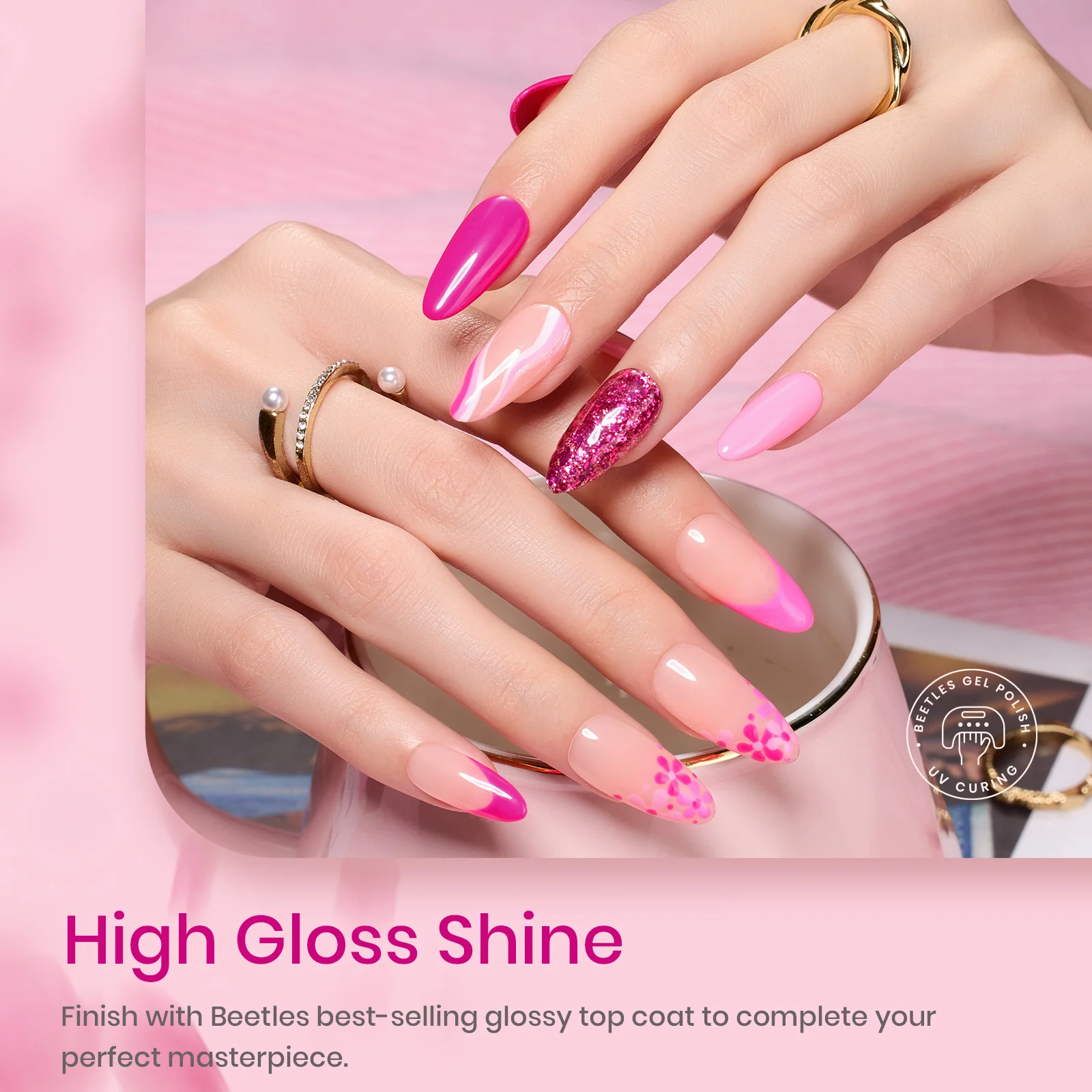 Pink| 6 Colors  Spring Nails Gel Polish Set - Image 4