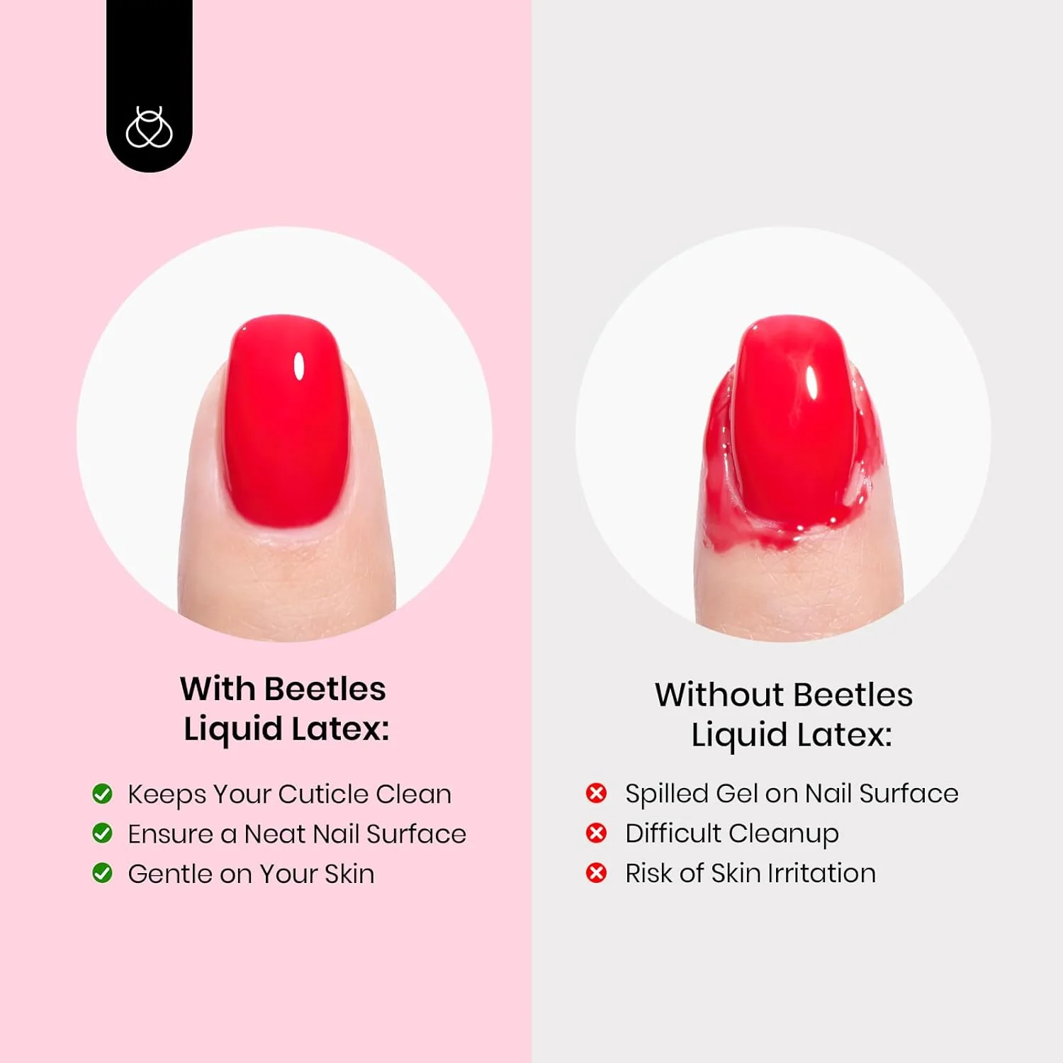 Beetles Liquid Latex for Nail 15ml - Peel off Nail Polish Cuticle Guard with Plastic Nail - Image 3