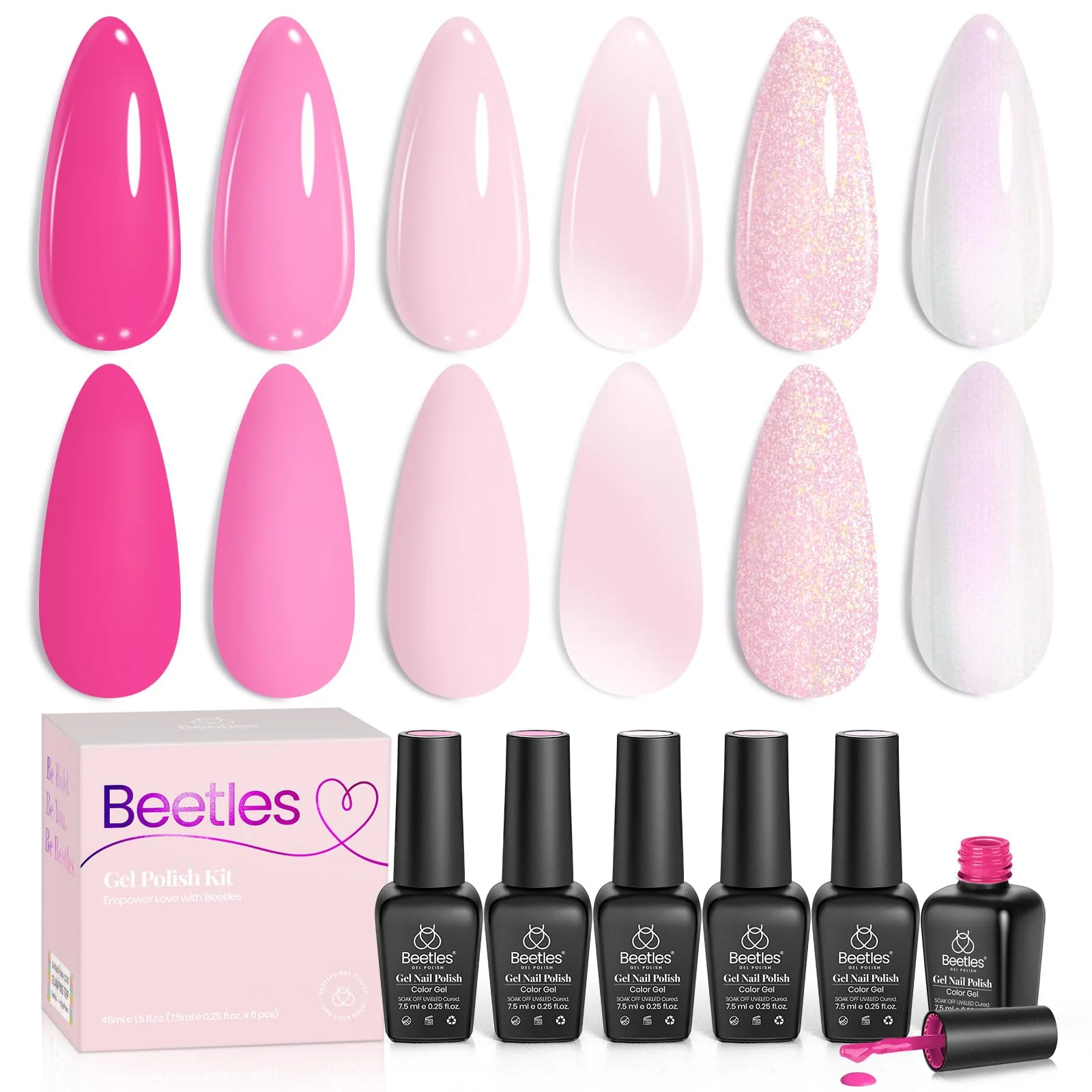 Pink Melody - 6 Colors Gel Polish Set