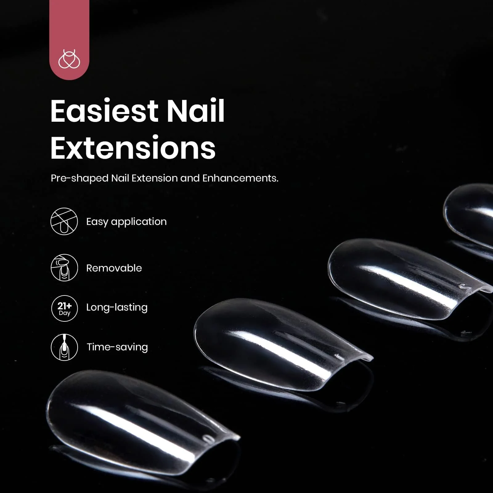 Pre-shaped Gelly Tips Short Square Clear Press on Nail Tips | 500pcs#014 - Image 2