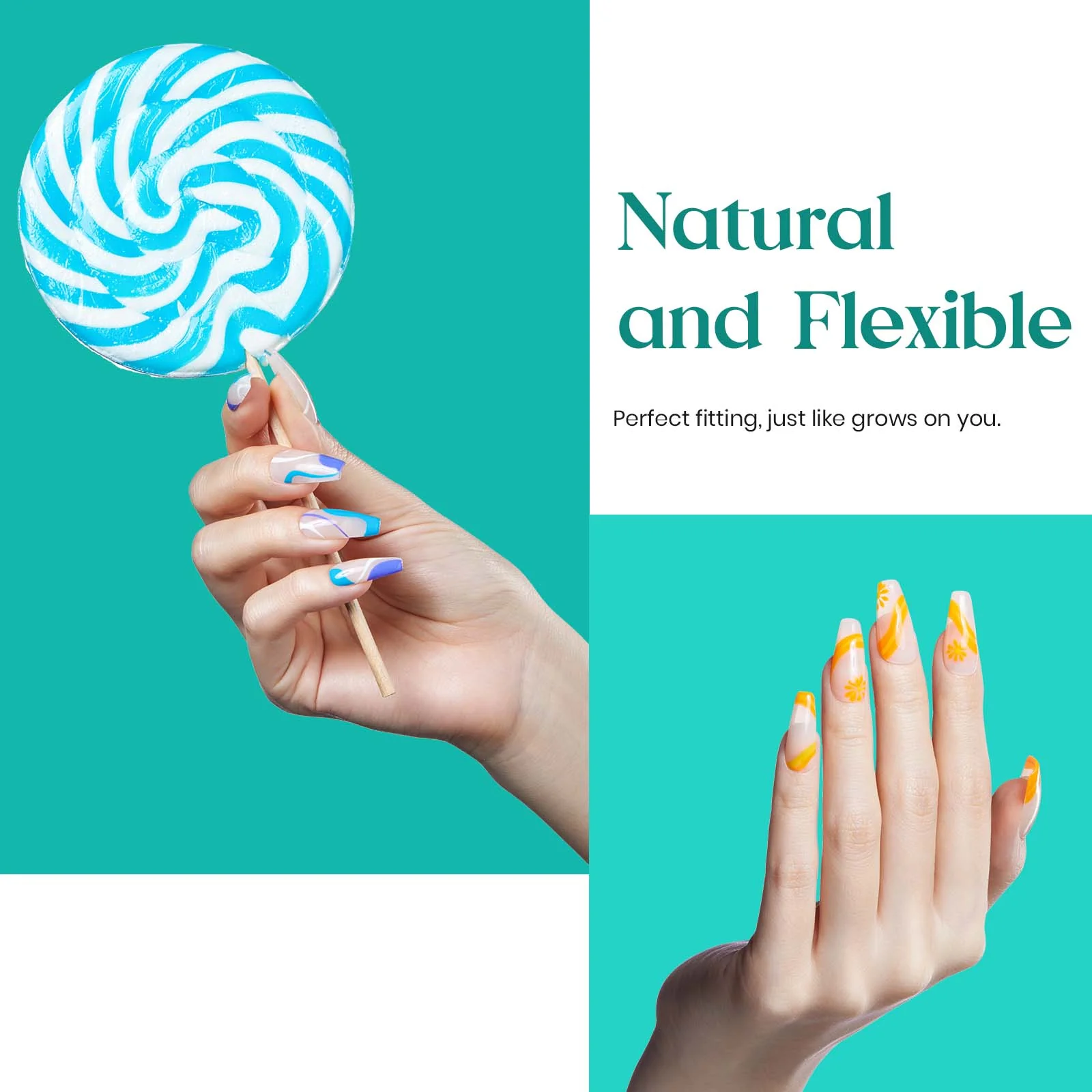 Gel Nail Tips Pre-shaped Extension System Clear False Nail | 500 pcs, 10 sizes - Image 12