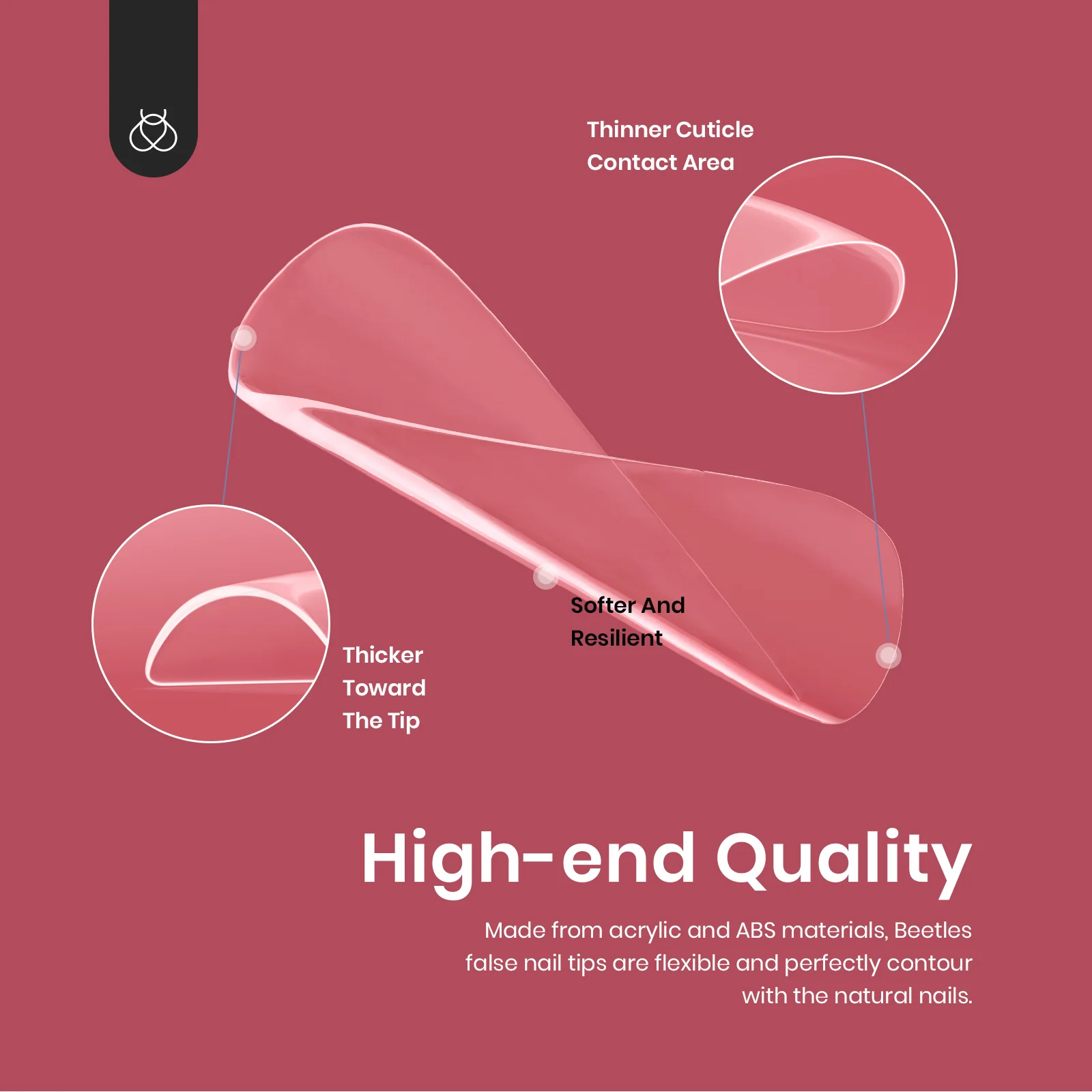 Gel Nail Tips Pre-shaped Extension System Clear False Nail | 500 pcs, 10 sizes - Image 40