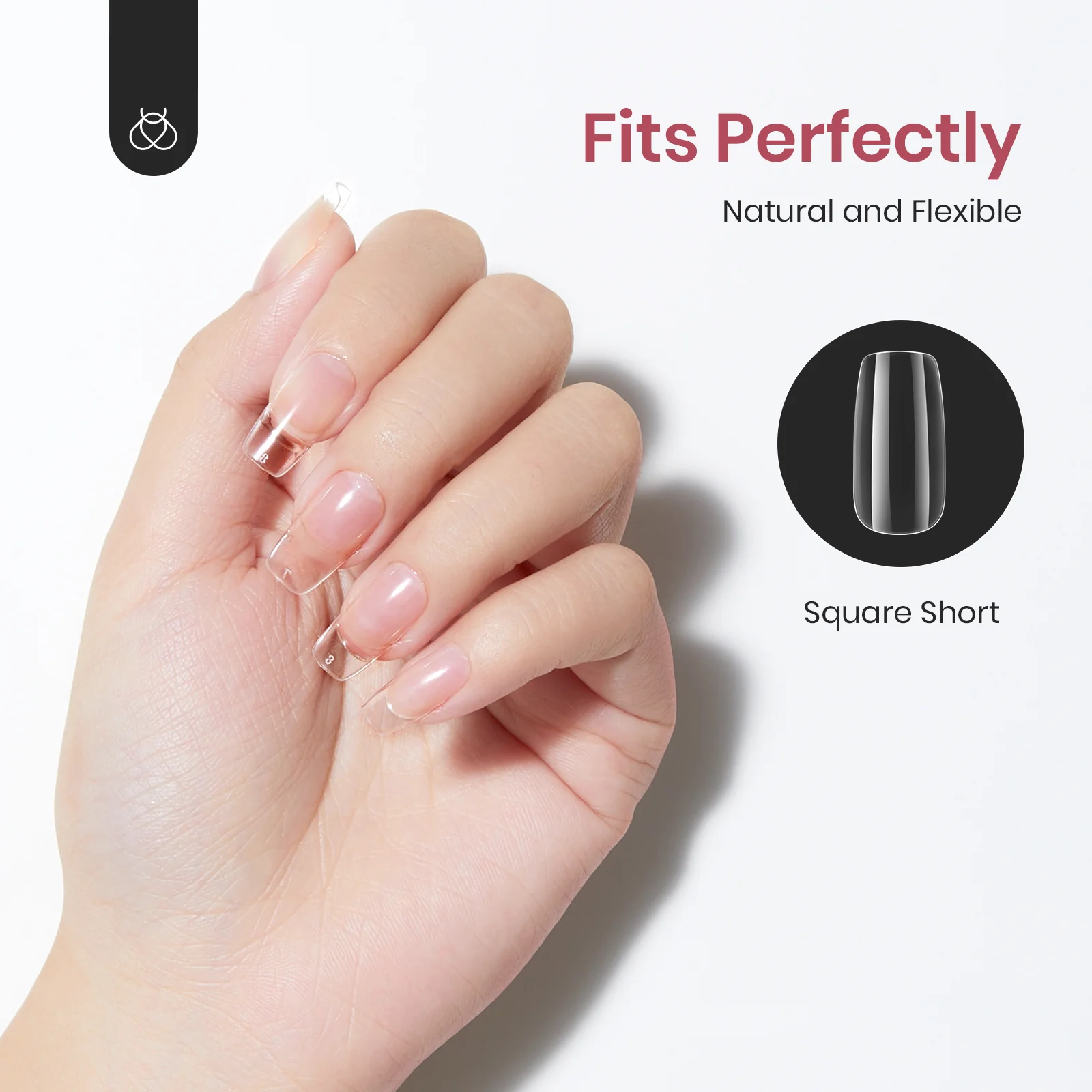 Gel Nail Tips Pre-shaped Extension System Clear False Nail | 500 pcs, 10 sizes - Image 42