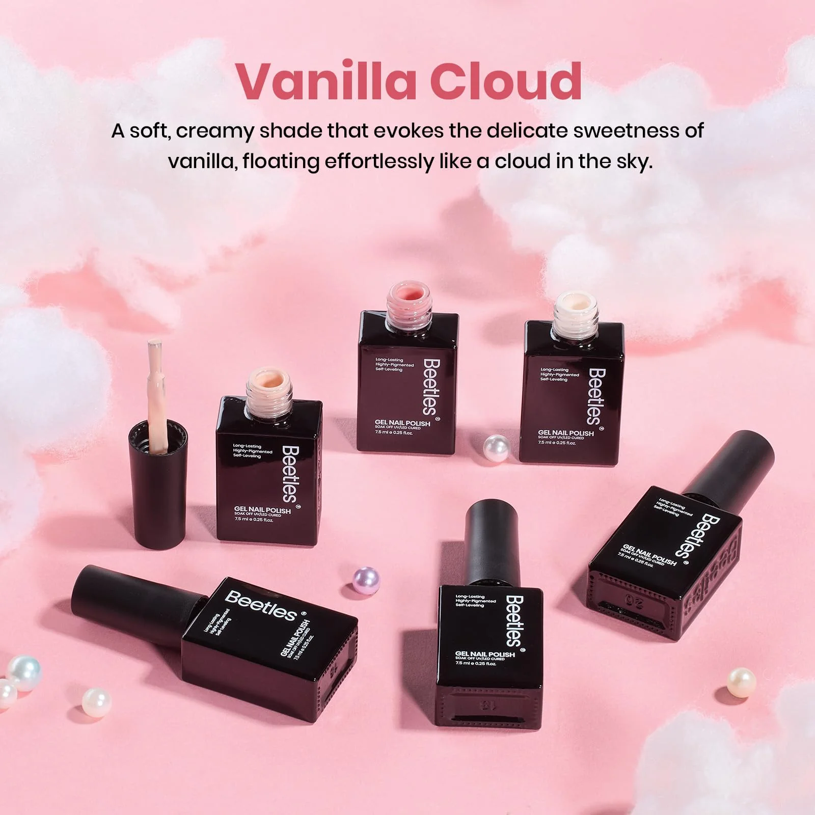 Glossy and Matte Effect - 6 Colors Spring Nails Light Pink Nude Gel Polish Soak Off Kit - Image 7